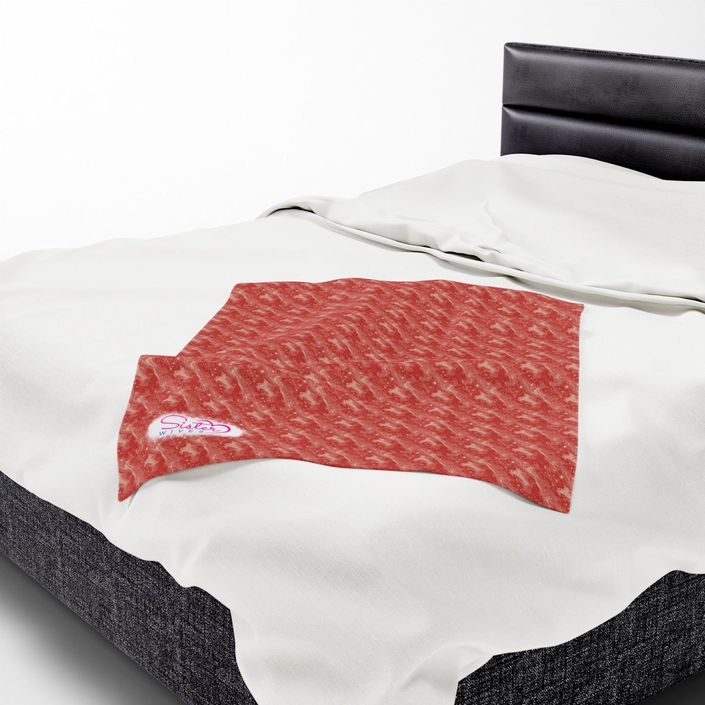 Sister Wives Red Oil Slick Cozy Velveteen Plush Blanket for Comfort & Warmth, Great for Home Decor, Gifts, Living Room, Couch, Bedroom