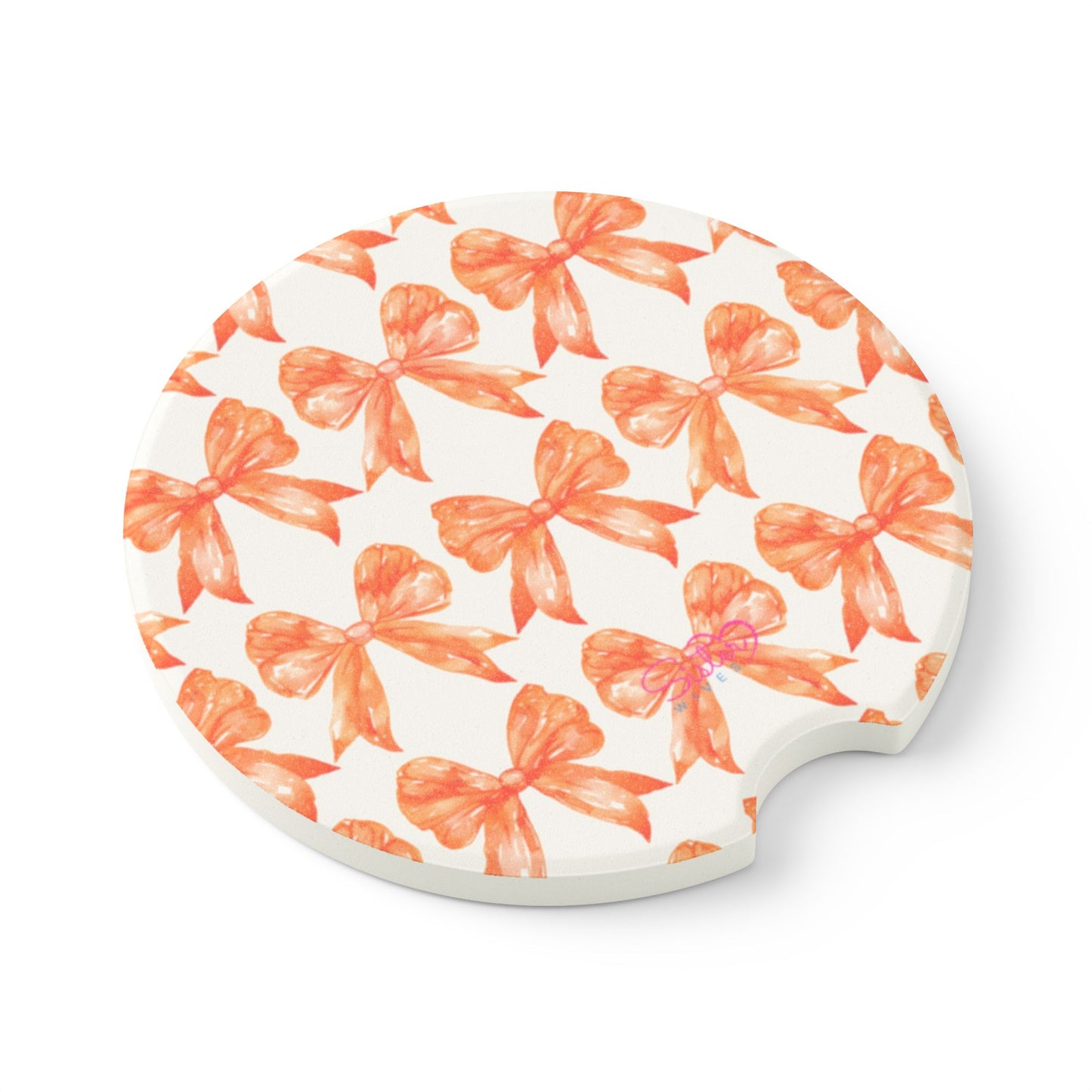 Soapstone Car Coaster Orange Coquette Bows, Ethical Non Monogamy