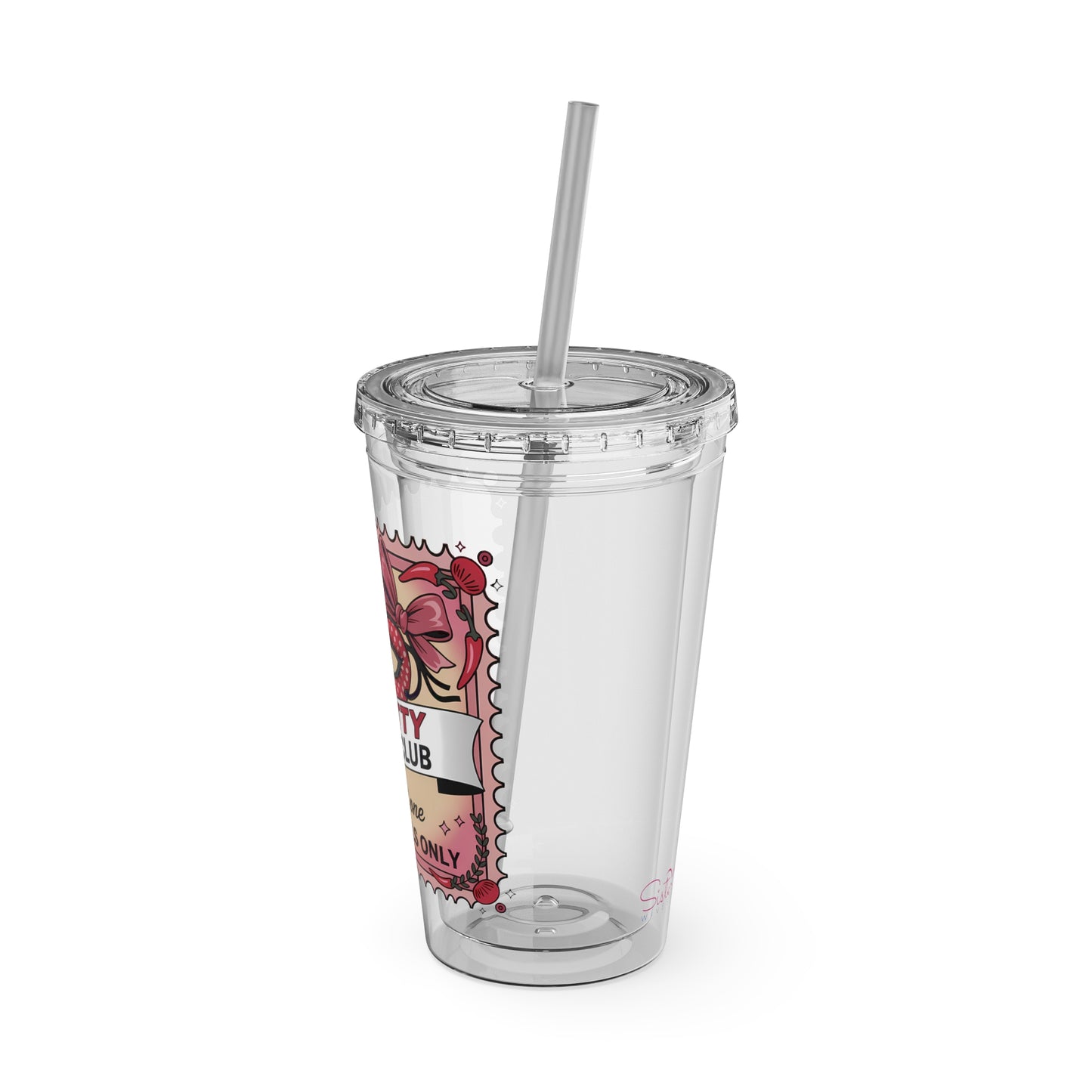Admit One: Smutty Book Club – 16oz Sunsplash Tumbler | Polyamory Pride Cup | ENM Lifestyle Drinkware | Swinger Aesthetic Travel Cup | Spicy Romance Reader Gift | Poly, Open Relationship,...