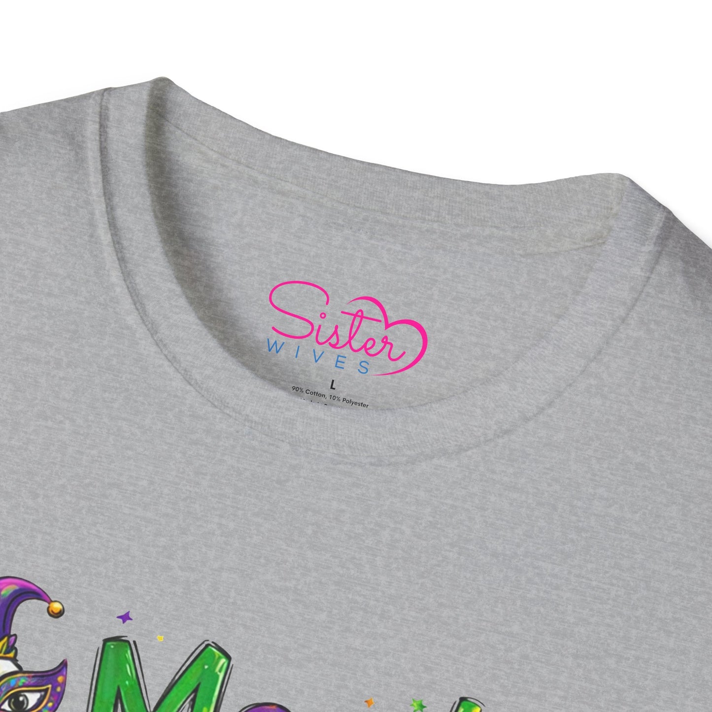 Mardi Goose on the Loose Shirt – Funny Mardi Gras Goose T-Shirt, Polyamory ENM Non-Monogamy Carnival Tee, Unisex Gildan 64000