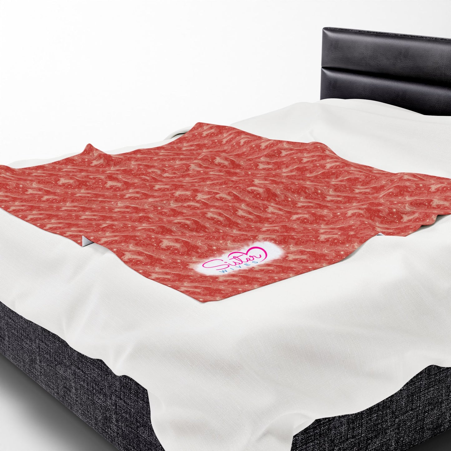 Sister Wives Red Oil Slick Cozy Velveteen Plush Blanket for Comfort & Warmth, Great for Home Decor, Gifts, Living Room, Couch, Bedroom