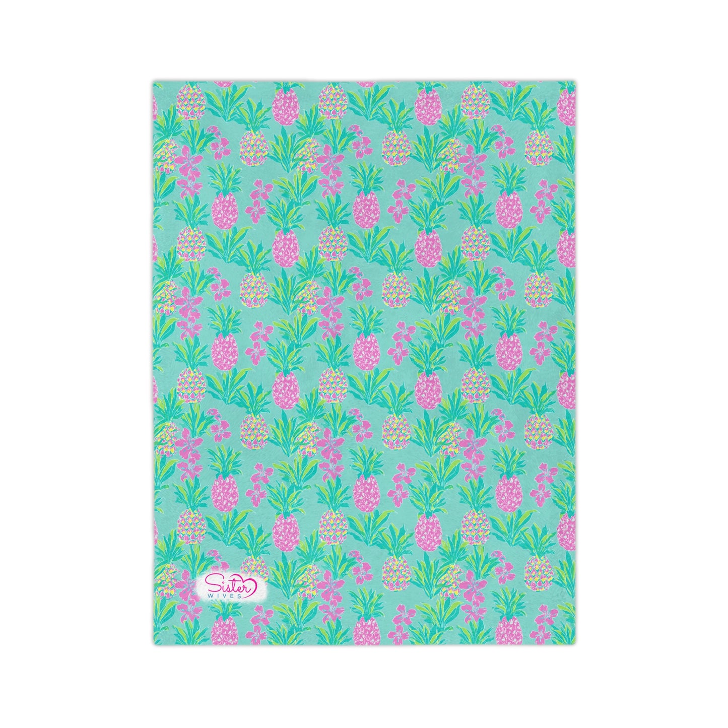 Sisterwives Preppy Turquoise Pineapple Velveteen Blanket, Cozy Throw for Beach Lovers, Bright Home Decor, Perfect Gift for Summer Celebrations, Pineapple [...]