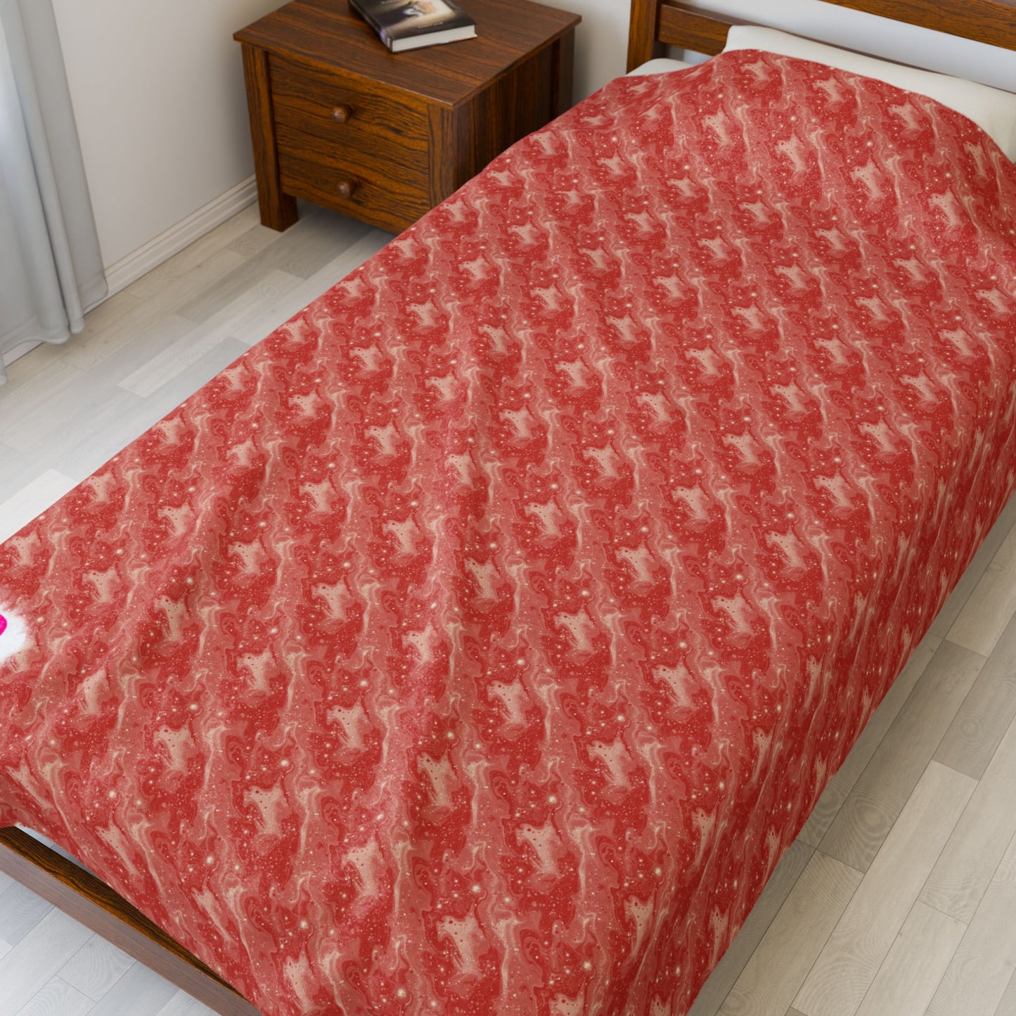 Sister Wives Red Oil Slick Cozy Velveteen Plush Blanket for Comfort & Warmth, Great for Home Decor, Gifts, Living Room, Couch, Bedroom