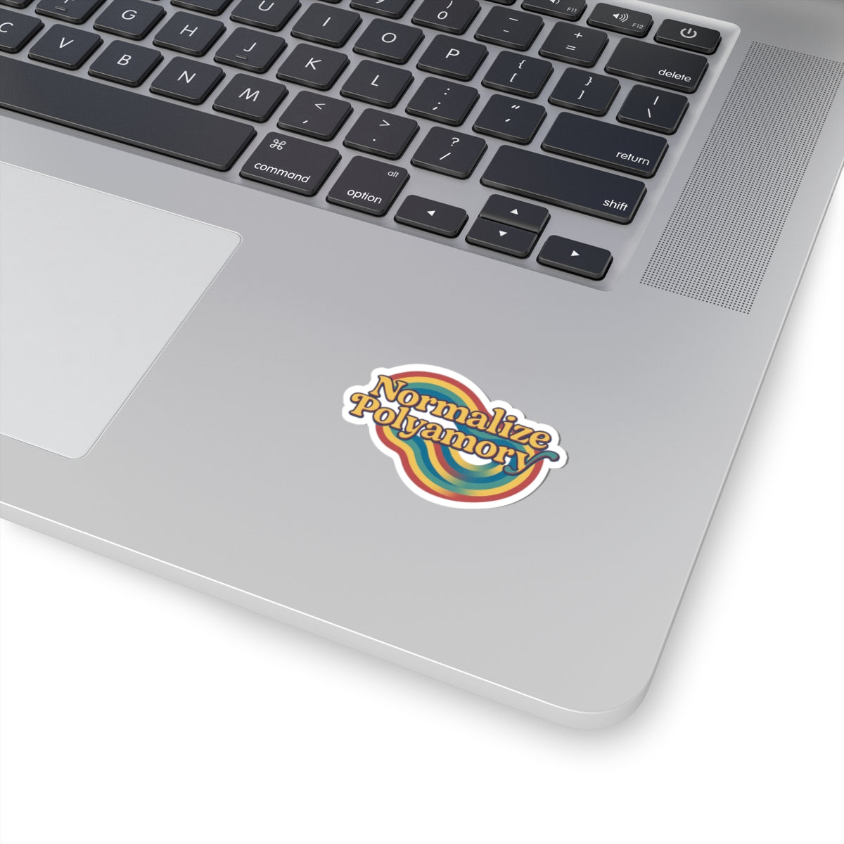 Normalize Polyamory Kiss-Cut Stickers - Colorful LGBTQ+ Pride Decals for Laptop, Journals, Bumper, Water Bottles, Gifts