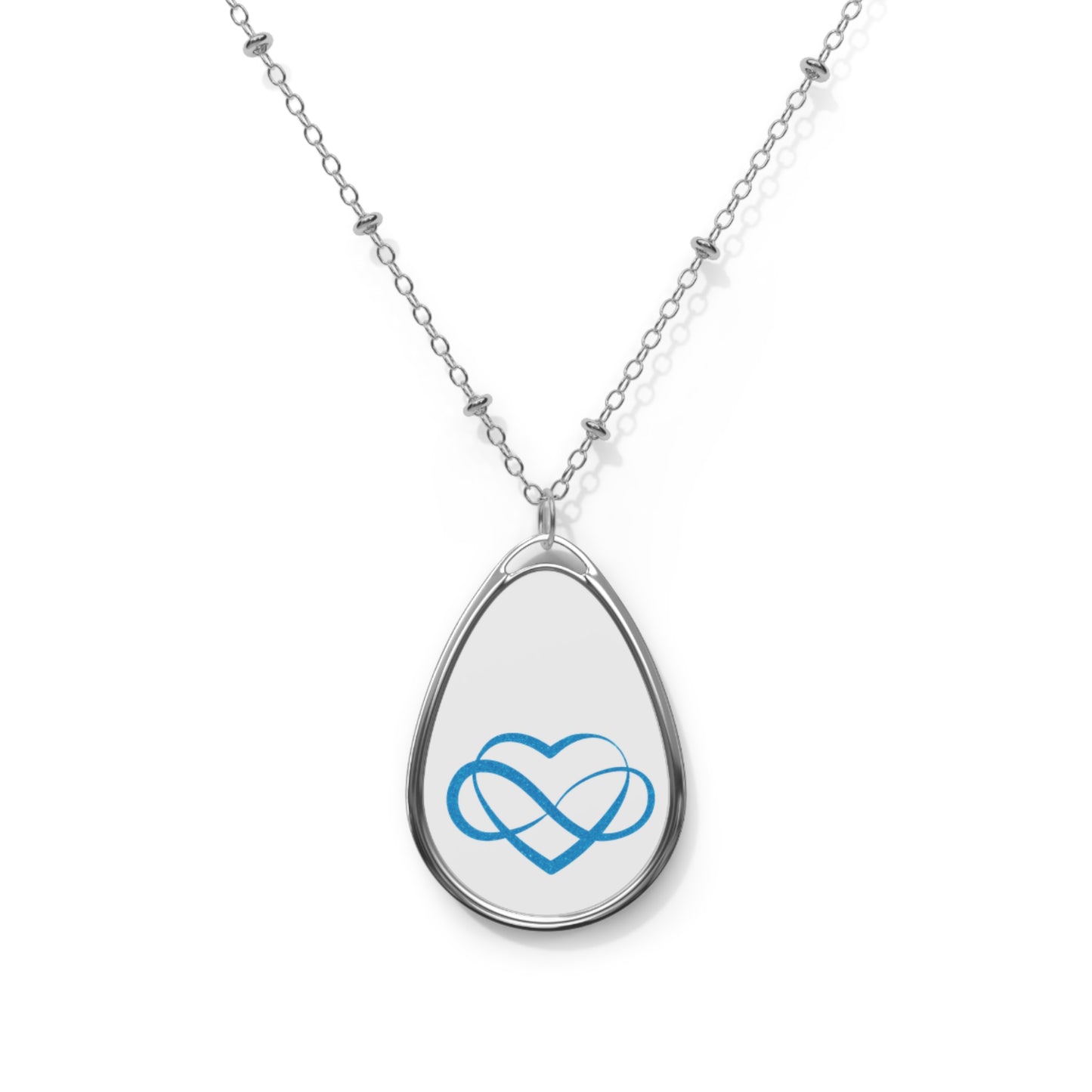 Blue Infinity Heart Necklace | Polyamory Pride Jewelry | Ethical Non-Monogamy Necklace | Sisterwives Symbol Pendant | Subtle LGBTQ+ Gift