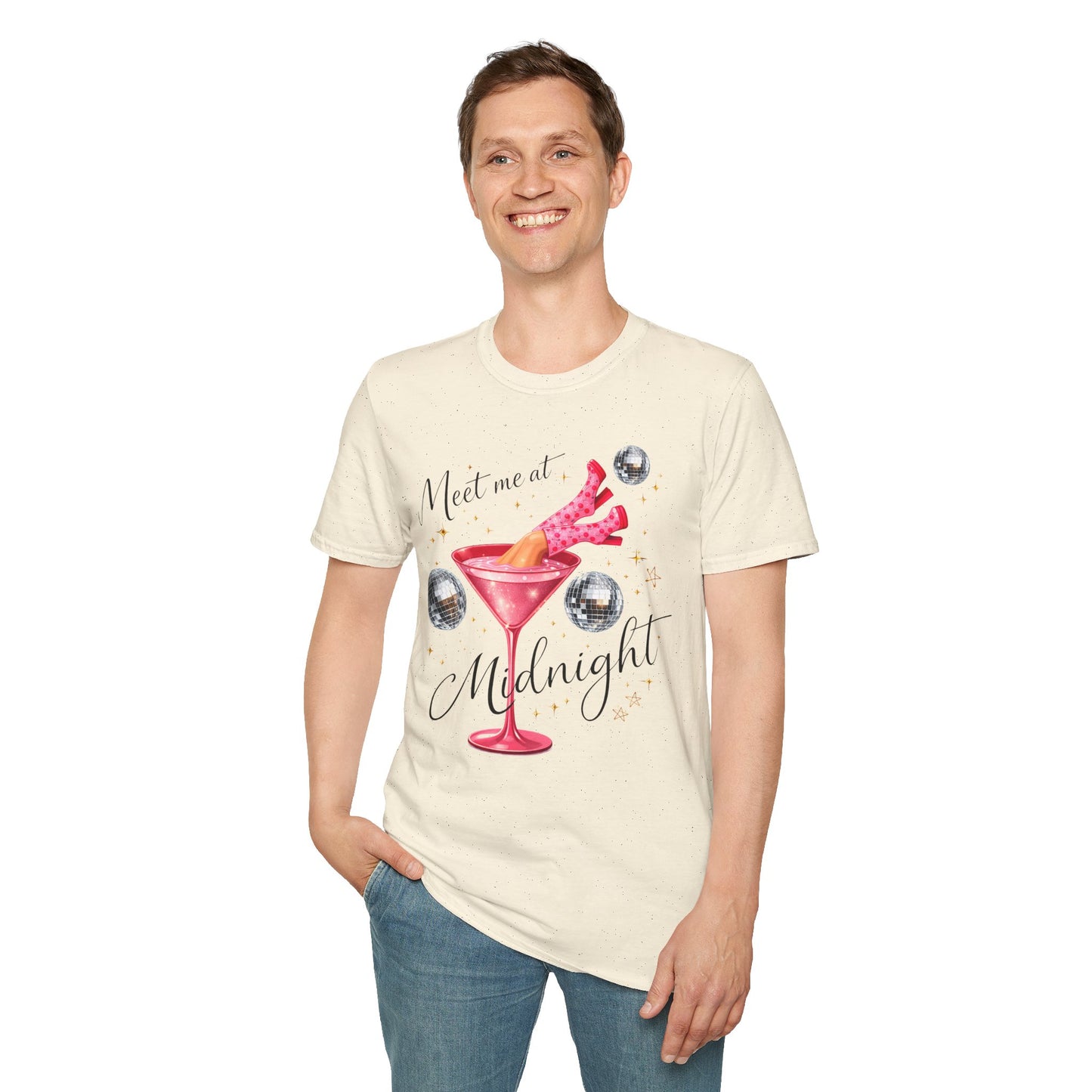 Meet Me at Midnight Shirt – Cocktail Party Graphic Tee, Flirty Night Out Shirt, Poly-Friendly ENM Unisex Gildan 64000