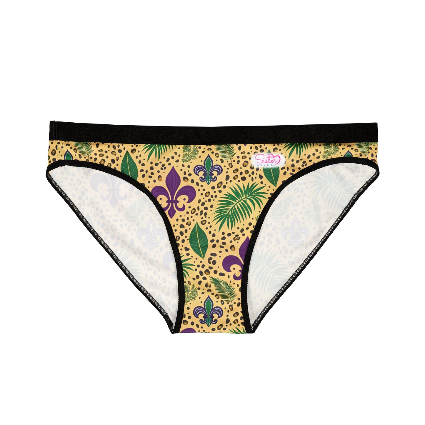 Mardi Gras Print Ladies Panties | Matching Couple & Throuple Polyamory Underwear
