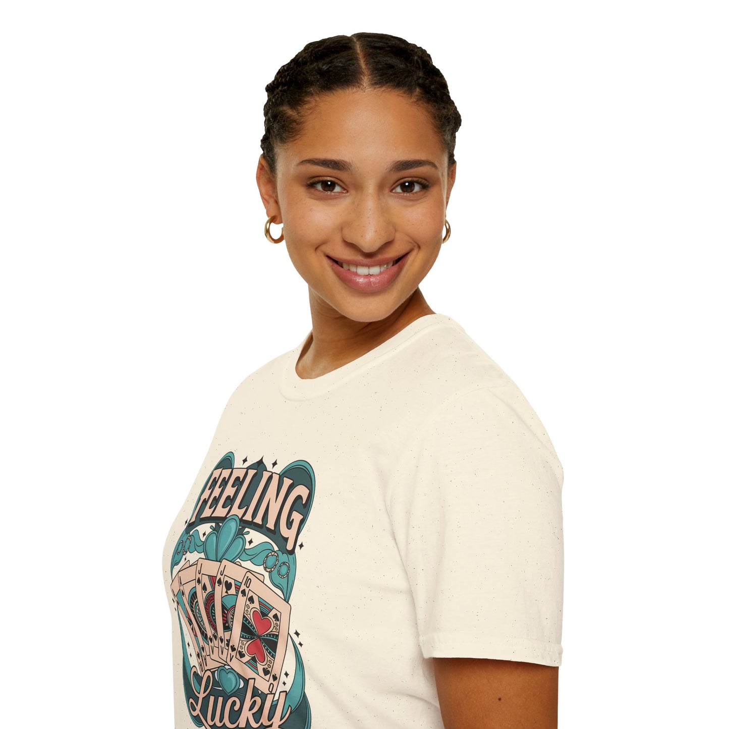 Feeling Lucky Shirt – Vintage Casino Graphic Tee, Lucky Cards St Patrick’s Day Shirt, Poly-Friendly ENM Unisex Gildan 64000