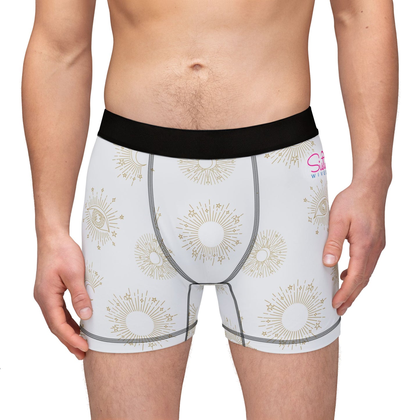 Celestial Polyamory Men’s Boxer Briefs – Astrology & Cosmic Underwear | ENM, Non-Monogamy & Pride-Friendly Intimates