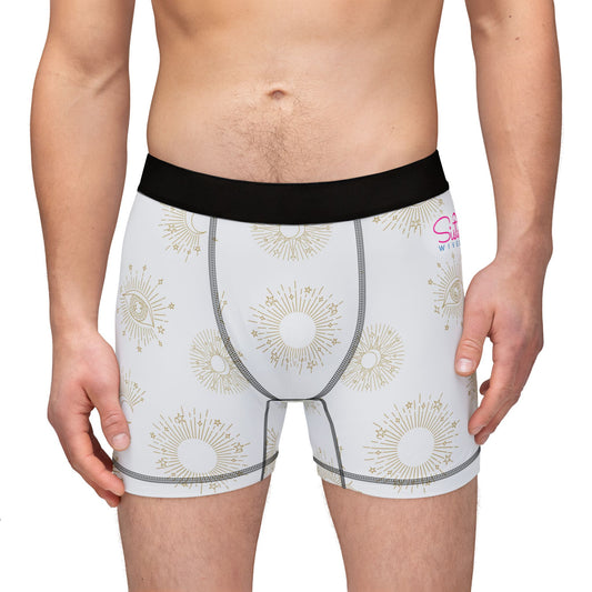 Celestial Polyamory Men’s Boxer Briefs – Astrology & Cosmic Underwear | ENM, Non-Monogamy & Pride-Friendly Intimates