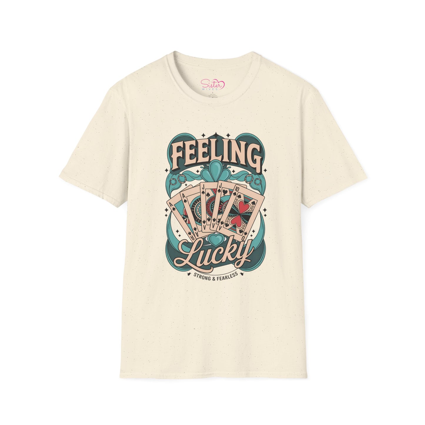 Feeling Lucky Shirt – Vintage Casino Graphic Tee, Lucky Cards St Patrick’s Day Shirt, Poly-Friendly ENM Unisex Gildan 64000