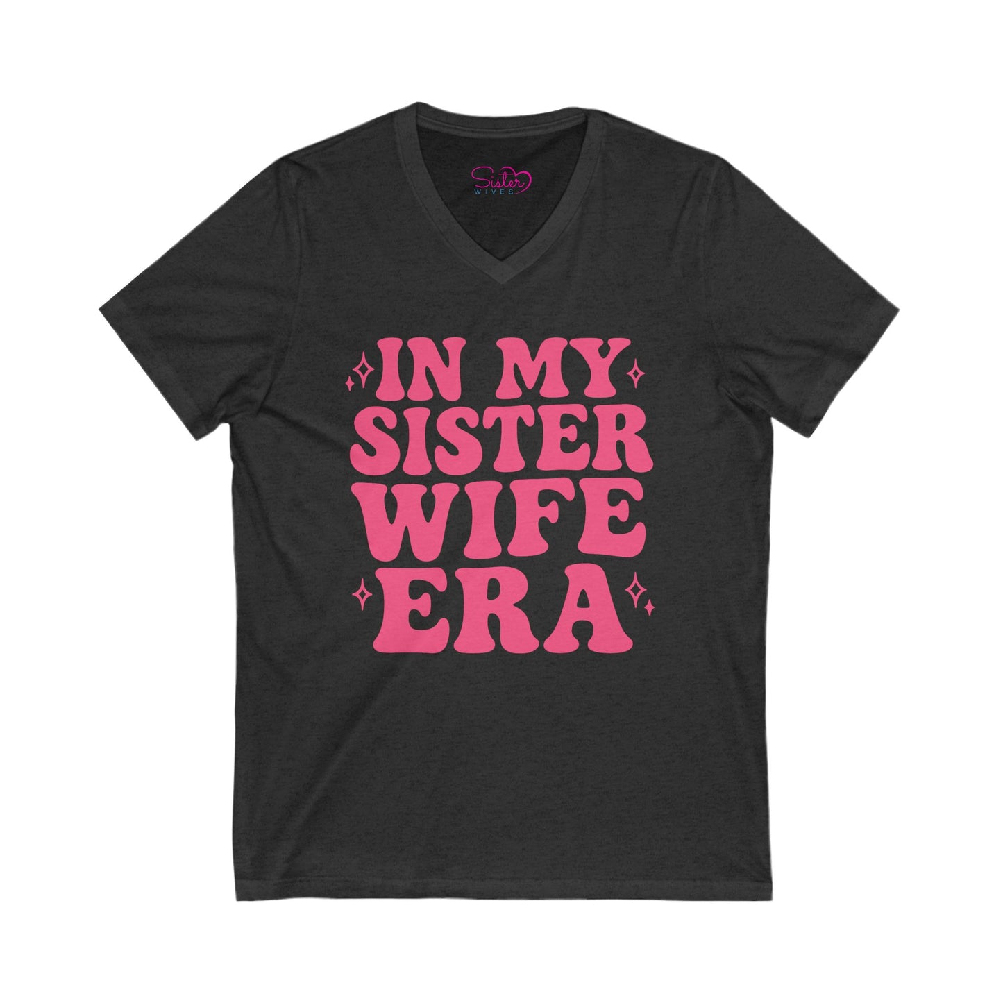 Pink In My Sister Wife Era V-Neck Tee, Casual Shirt, Gift for Sister, Fun Fashion T-Shirt, Summer Top, Everyday Wear