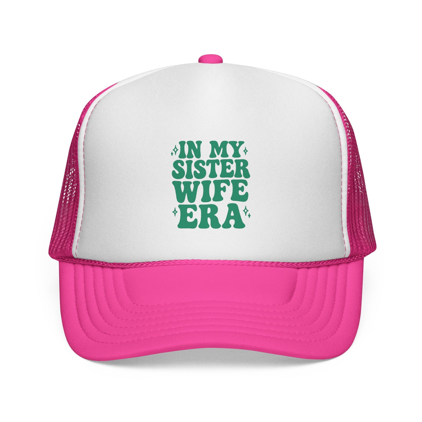 Green In My Sisterwife Era Trucker Hat – Retro Mesh Cap, Adjustable Snapback