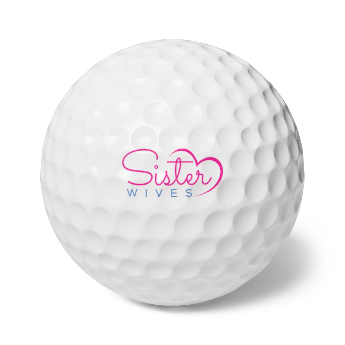 Sister Wives Logo Golf Balls – 6 Pack Custom Printed Golf Balls, Branded Golf Gift, Lifestyle Logo Sports Set
