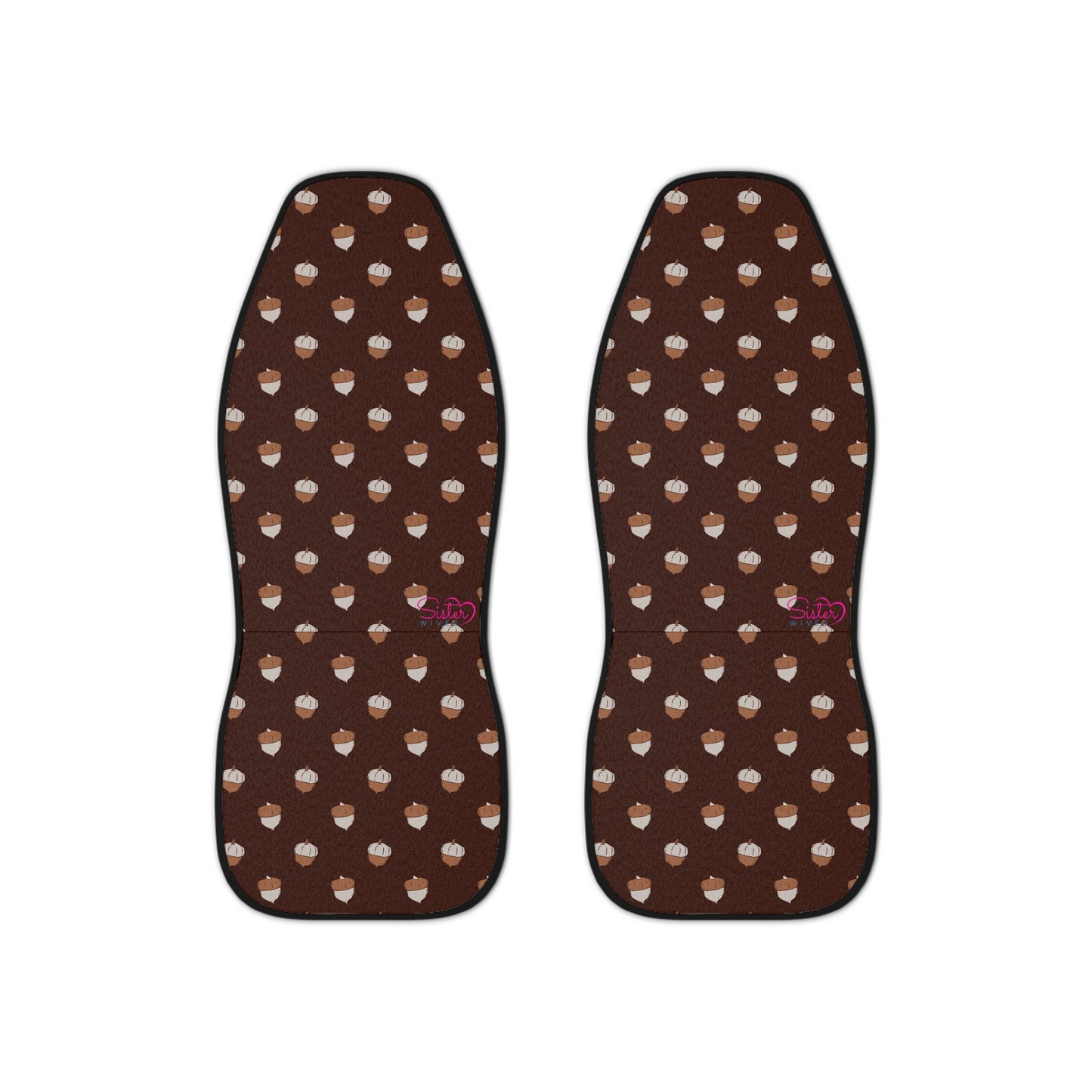 Acorn Car Seat Covers | Neutral Woodland Auto Decor | Cozy Boho Forest Seat Covers | Polyamory & ENM Friendly