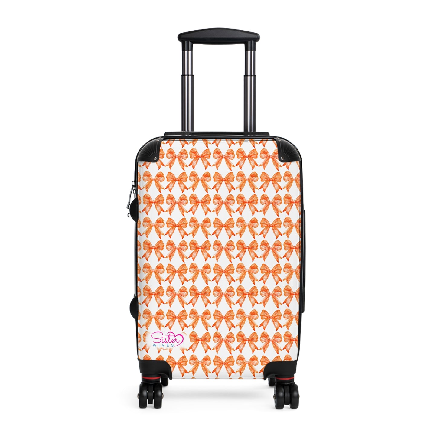 Coquette Orange Bows Sisterwives Suitcase - Luggage, Travel Gear, Vacation Essential, Summer Adventure Bag, Stylish Travel Accessory