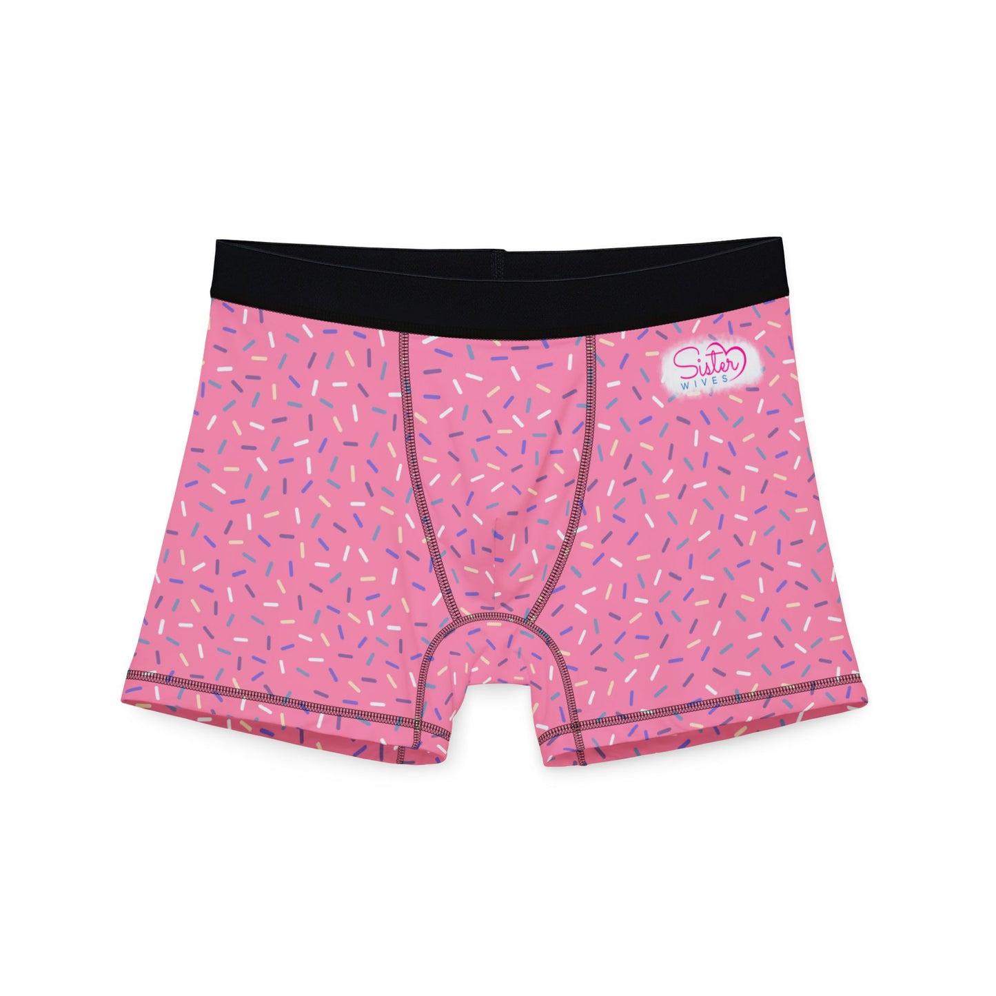 Pink Sprinkle Men’s Boxer Briefs | Polyamory-Friendly Underwear | ENM Men’s Loungewear | Aesthetic Stretch Boxer Briefs | Body-Positive Intimates