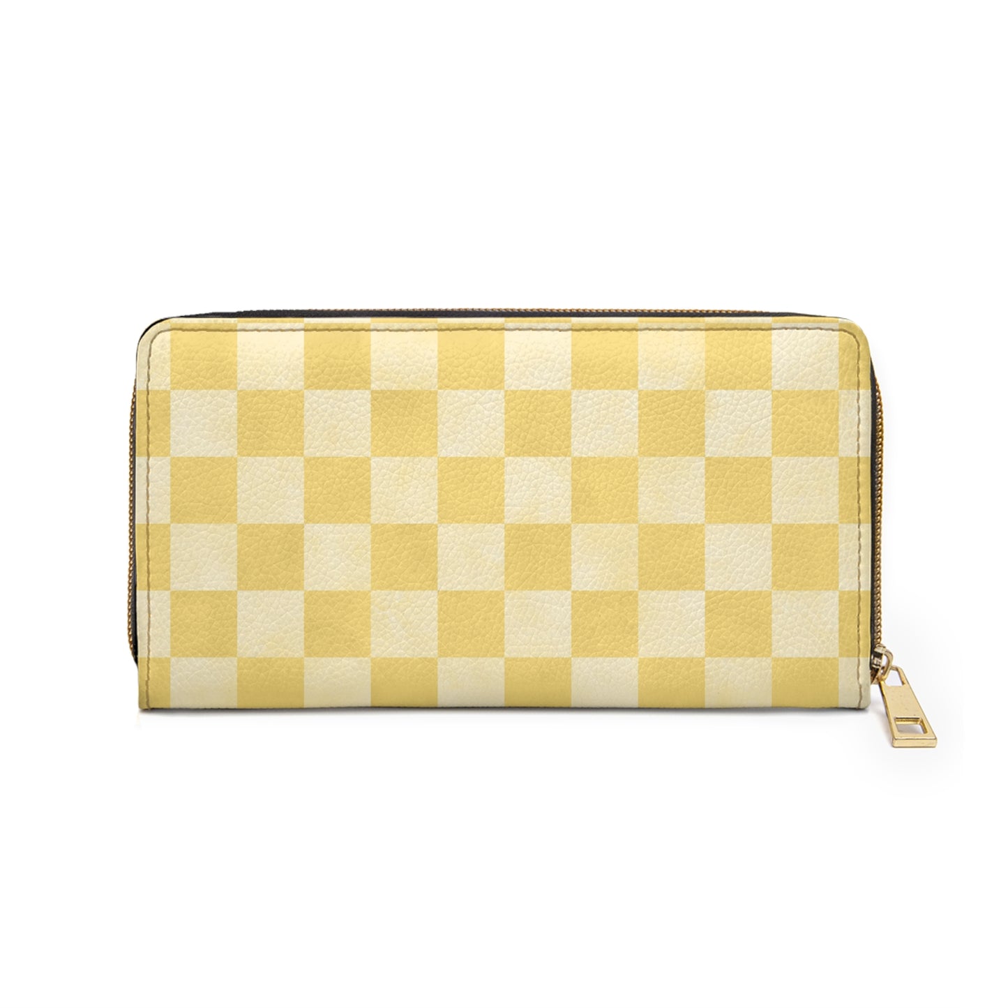 Checkered Yellow Zipper Wallet | Polyamory Friendly Accessory | ENM Lifestyle Wallet | Inclusive Chosen Family Gift | Colorful Retro Checker Wallet