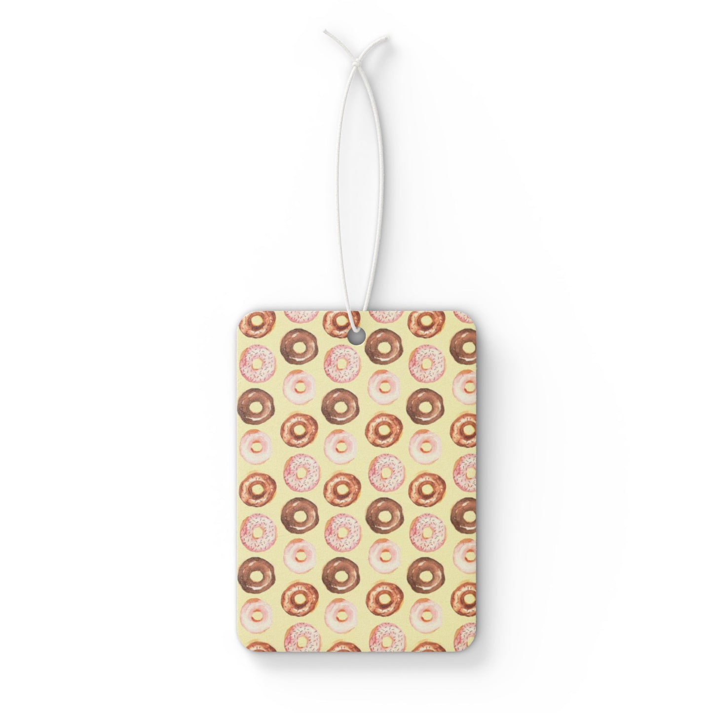Donut Aesthetic Car Air Freshener – Cute Pastel Foodie Hanging Diffuser | Pine, New Car & Black Ice Scents
