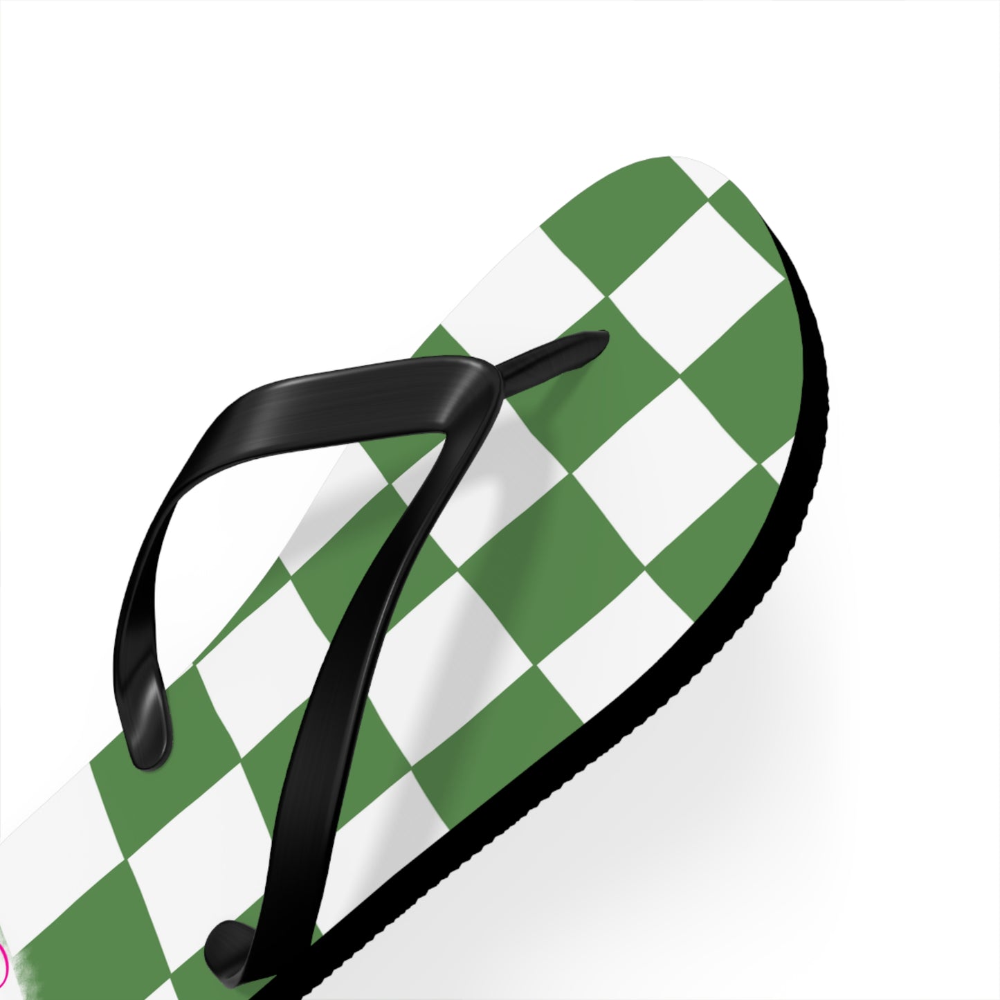 Green Checkered Flip Flops | Summer Sandals for ENM, Poly & Open Relationship Lifestyle
