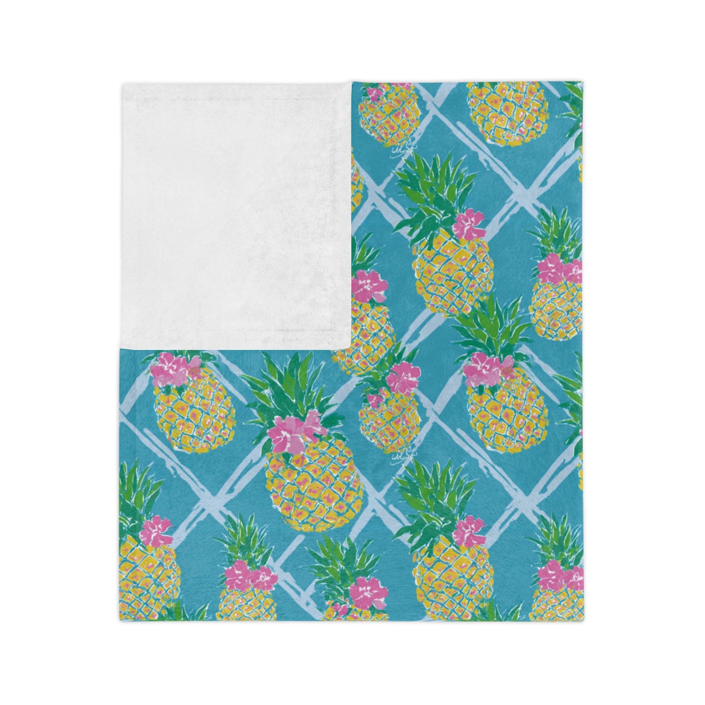 Sisterwives Preppy Blue Pineapple Velveteen Blanket, Cozy Throw for Beach Lovers, Bright Home Decor, Perfect Gift for Summer Celebrations, Pineapple [...]