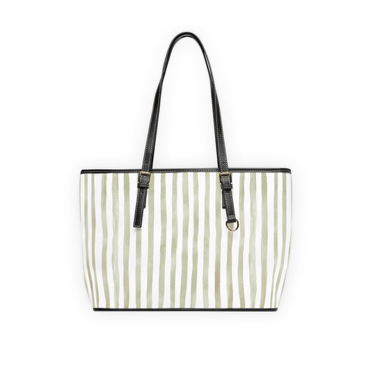 XL Stripe Shoulder Purse – Polyamory Sisterwives ENM Friendly Tote | Swinger Lifestyle Handbag | Soft Blush Minimalist Weekend Bag