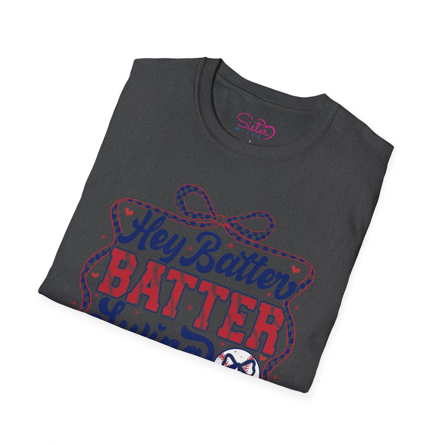Hey Batter Batter Swing T-Shirt | Playful Swinger Humor Tee | ENM & Polyamory Lifestyle Apparel