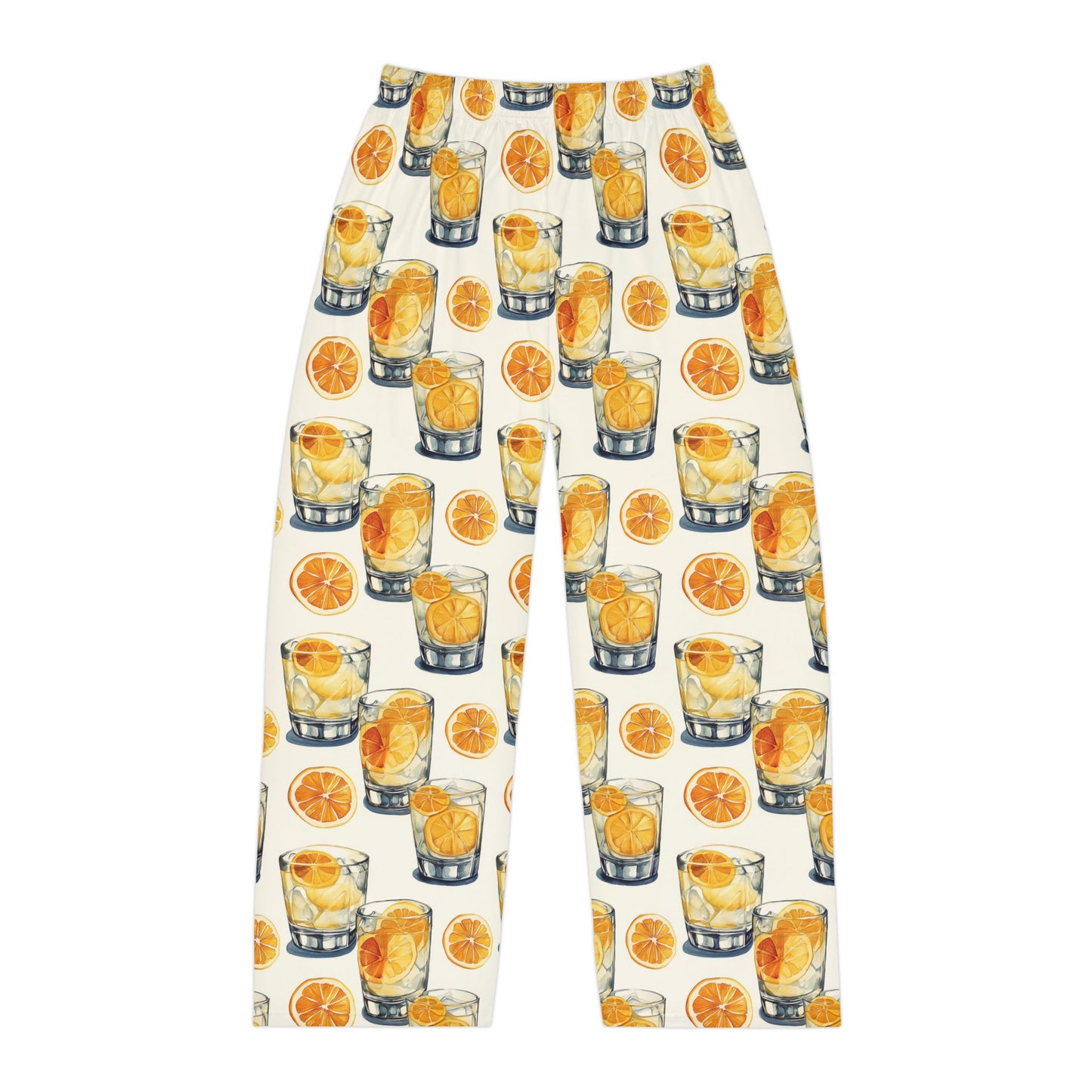 Men’s Citrus Cocktail Pajama Pants | Citrus Martini Lounge Pants | Playful Bar Cart Sleepwear | Polyamory & ENM Friendly