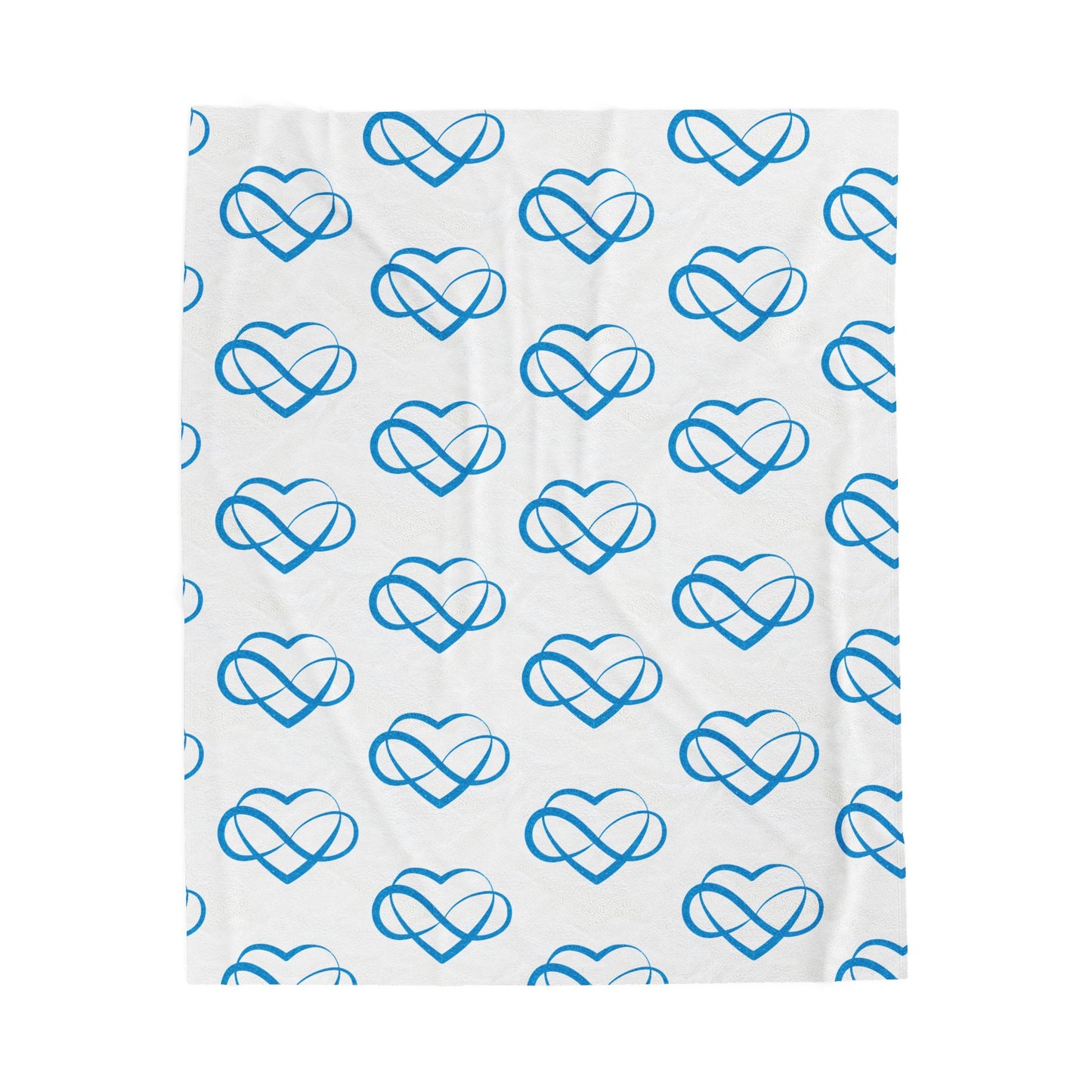 Blue Polyamory Heart Blanket – Ethical Non-Monogamy Plush Throw | Cozy Poly Pride Bedding & Calm Home Decor