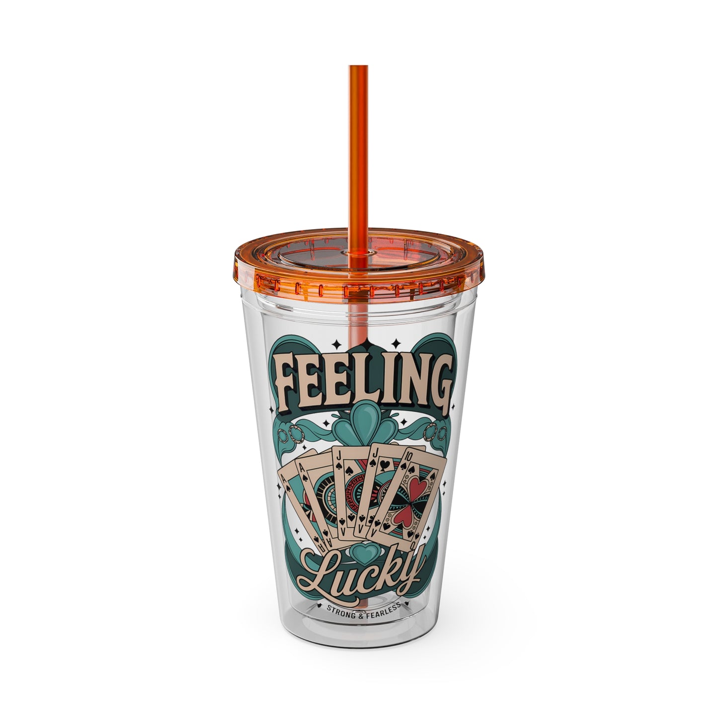 Feeling Lucky? Swinger Lifestyle 16oz Sunsplash Tumbler | Polyamory Pride Cup | ENM Drinkware | Ethical Non-Monogamy Gift | Open Relationship Aesthetic | Lifestyle Party Travel Cup