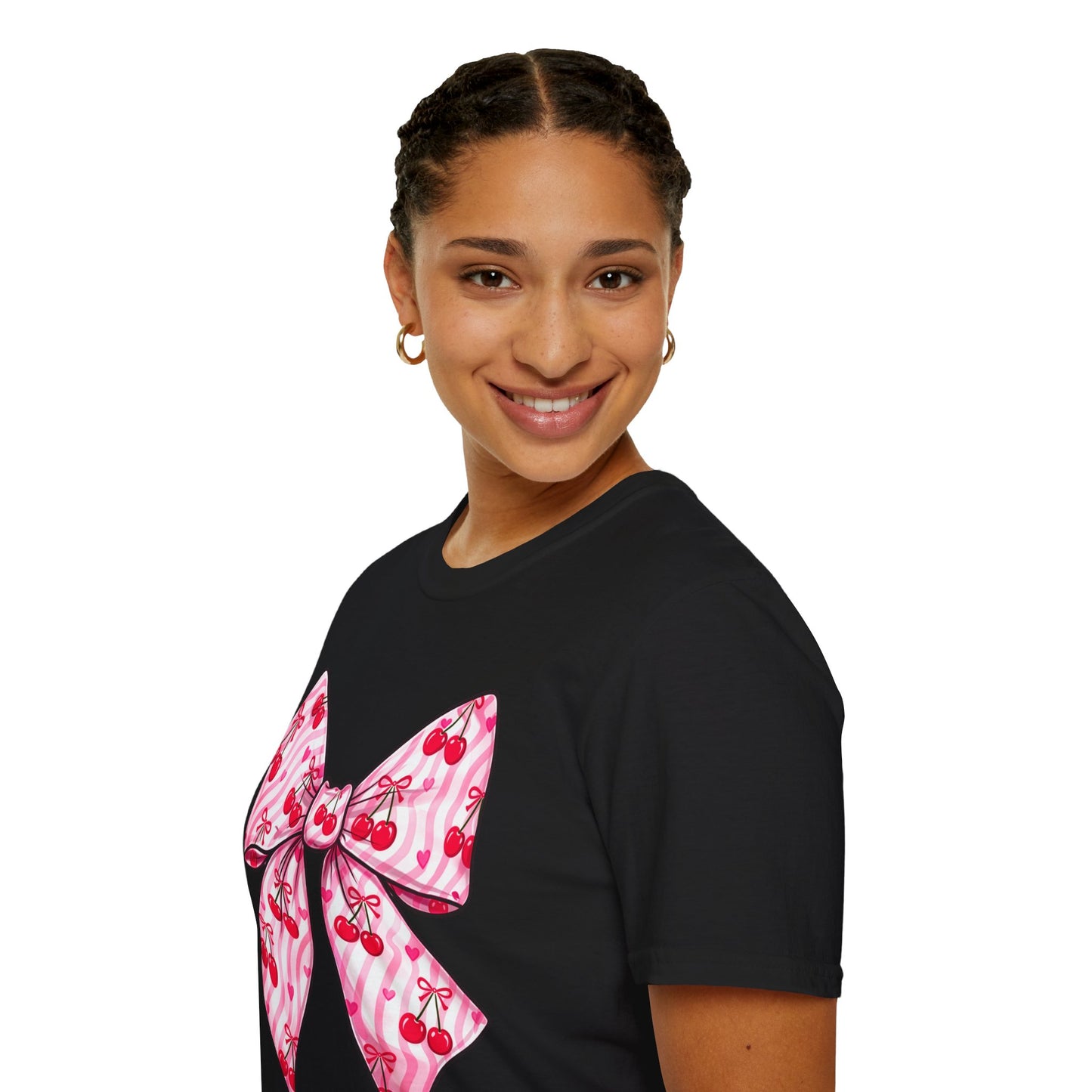 Valentine's Day Red Coquette Bow Shirt – Flirty Valentine Bow T-Shirt, Polyamory ENM Non-Monogamy Symbol Tee, Unisex Gildan 64000