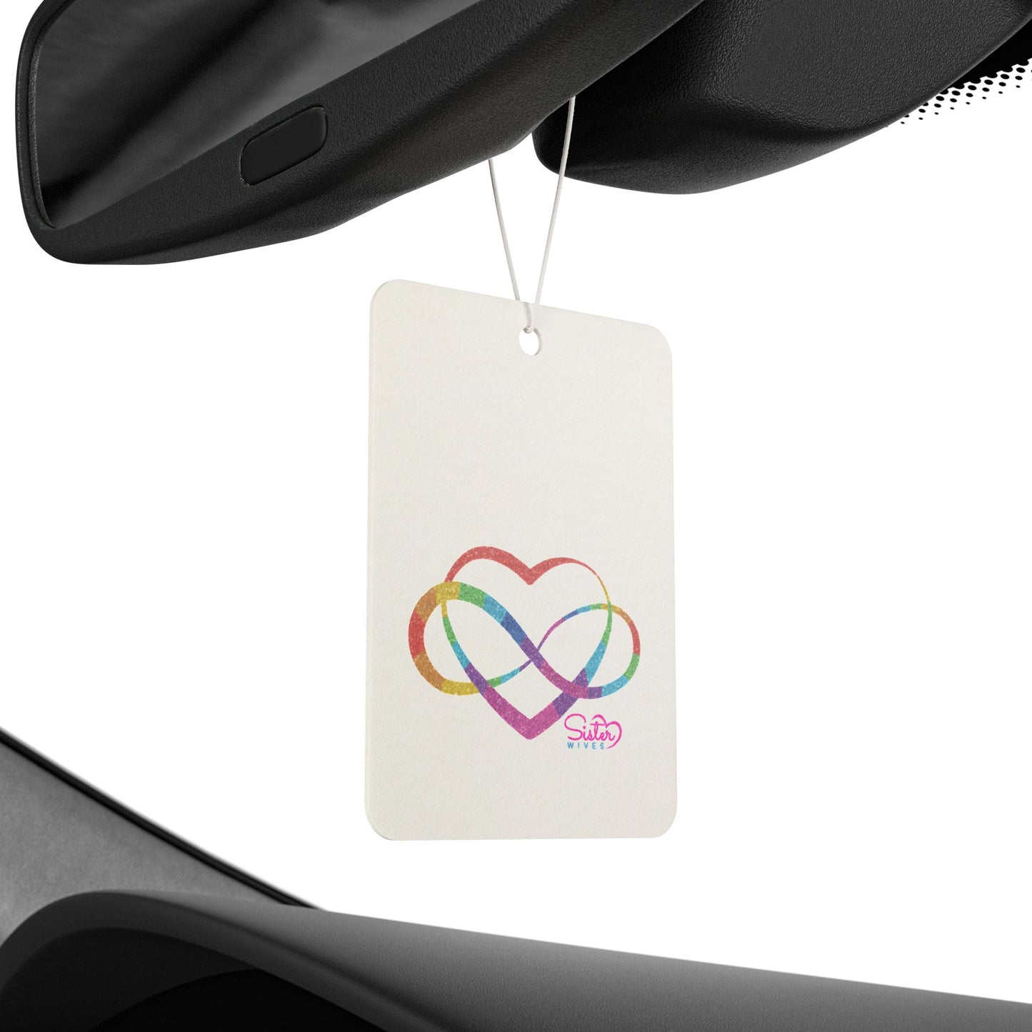 Polyamory Pride Car Air Freshener | Infinity Heart Hanging Air Freshener | ENM & Chosen Family Auto Decor | Inclusive Love Car Accessory