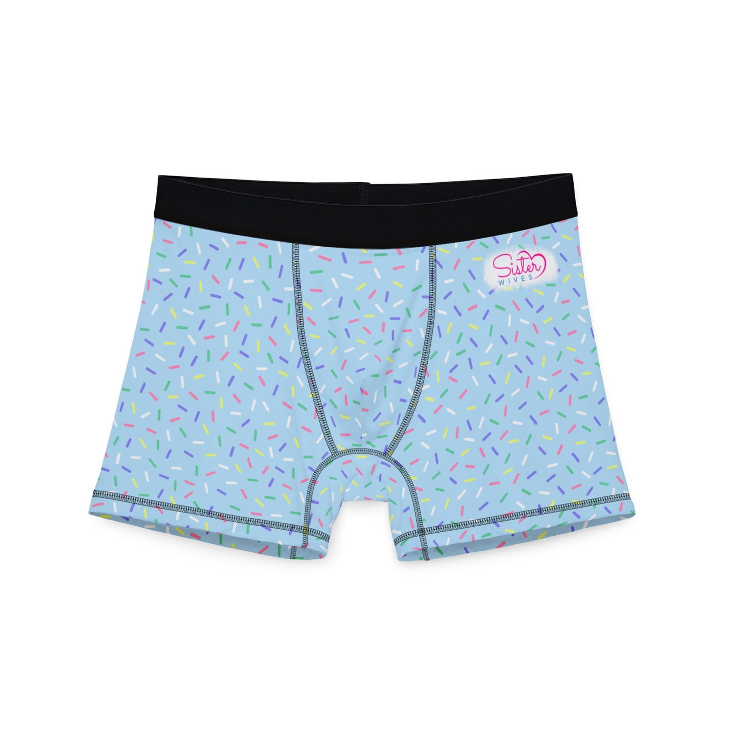 Blue Sprinkle Men’s Boxer Briefs | Polyamory-Friendly Underwear | ENM Men’s Loungewear | Aesthetic Stretch Boxer Briefs | Body-Positive Intimates