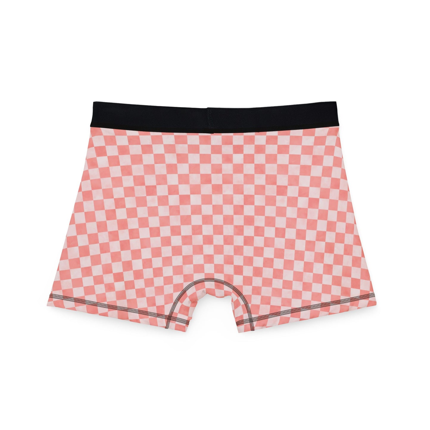 Pink Checker Men’s Boxer Briefs | Aesthetic Stretch Underwear | ENM & Polyamory Friendly Loungewear