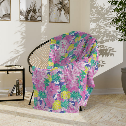 Sisterwives Preppy Vibrant Pineapple Velveteen Blanket, Cozy Throw for Beach Lovers, Bright Home Decor, Perfect Gift for Summer Celebrations, Pineapple [...]