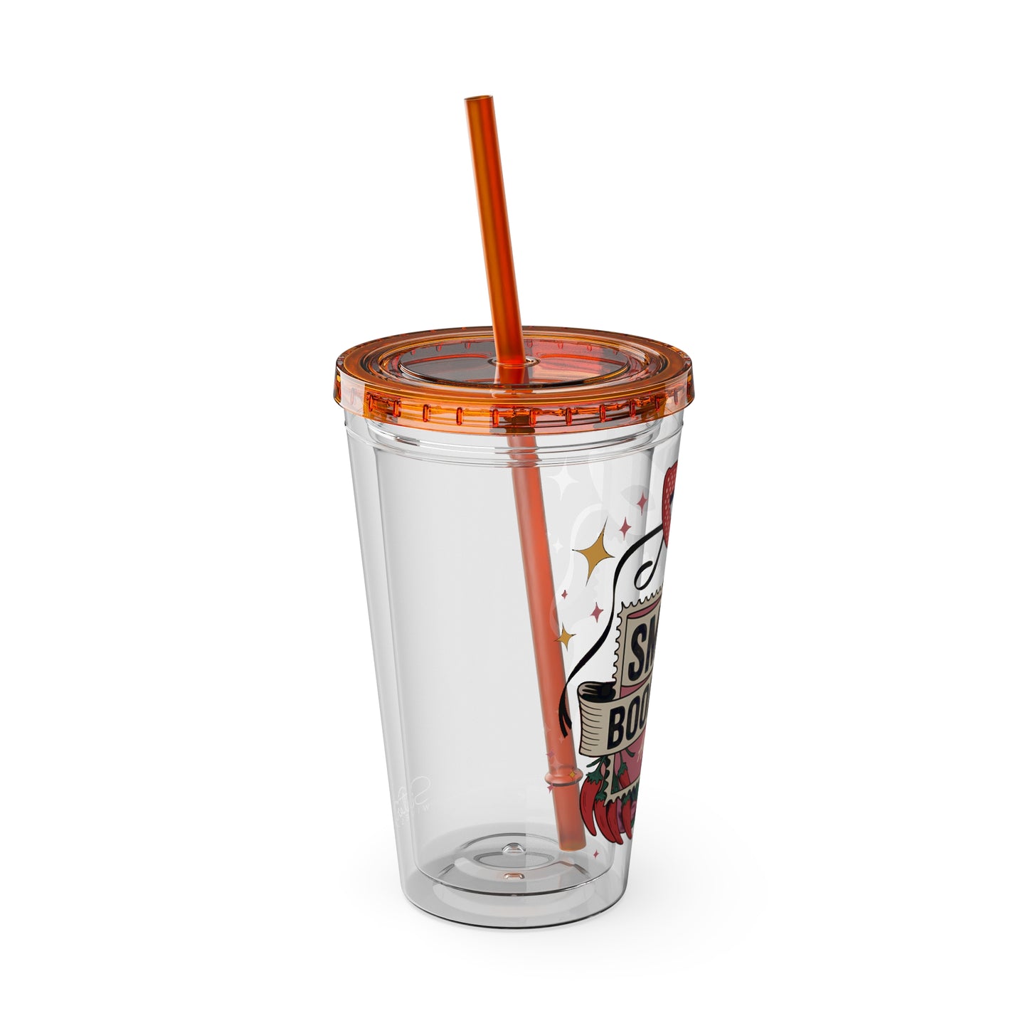 Admit One: Smutty Book Club – 16oz Sunsplash Tumbler | Polyamory Pride Cup | ENM Lifestyle Drinkware | Swinger Aesthetic Travel Cup | Spicy Romance Reader Gift | Poly, Open Relationship,...