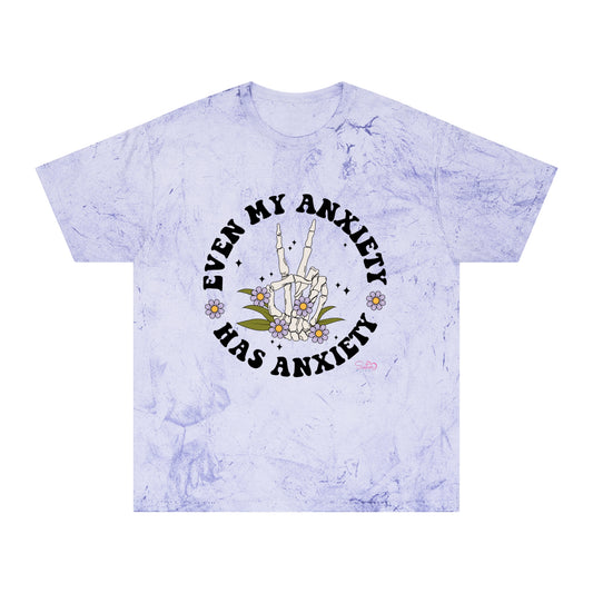 Even My Anxiety Has Anxiety T-Shirt – Funny Mental Health Shirt | Anxiety Humor Tee | Self Care Graphic Unisex Top