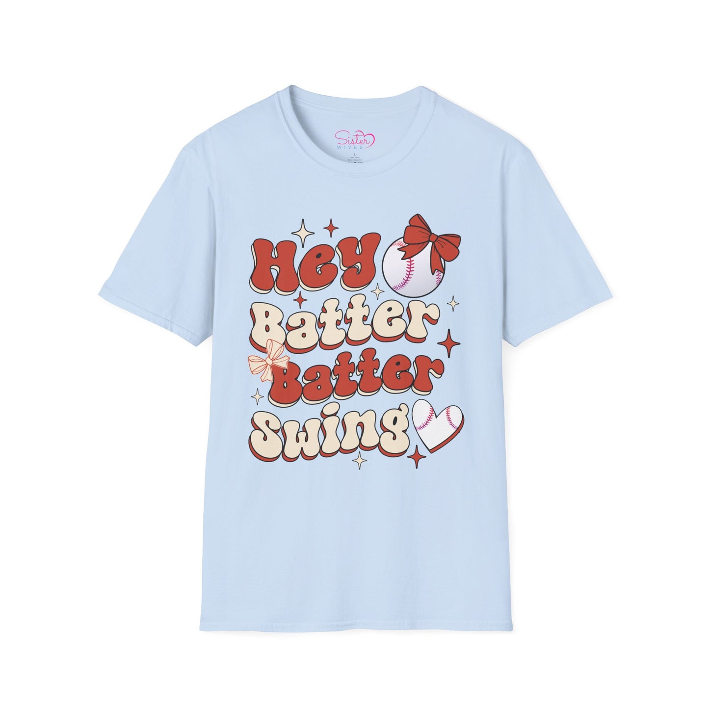 Hey Batter Batter Swing T-Shirt | Playful Swinger Humor Tee | ENM & Polyamory Lifestyle Apparel