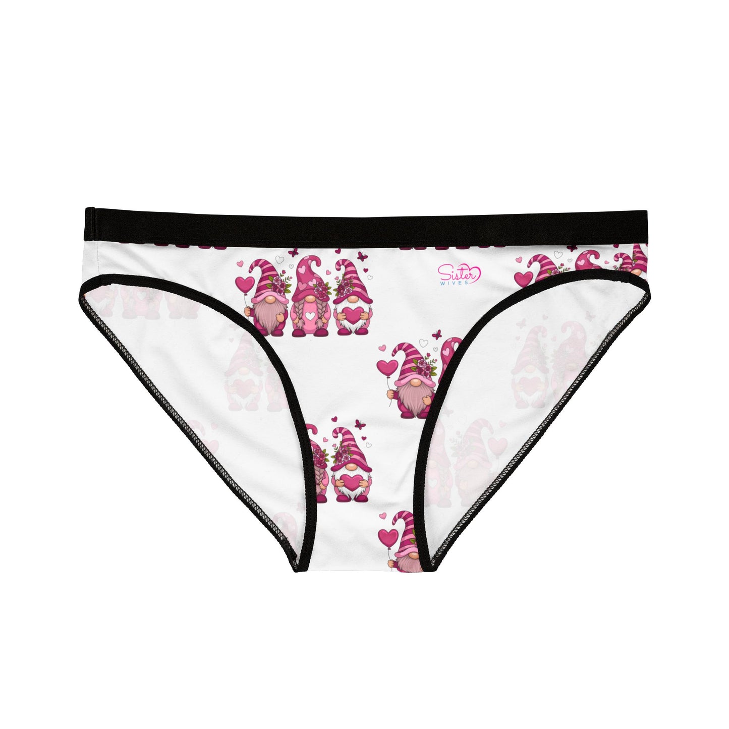 Throuple Gnome Women’s Underwear – Polyamory & ENM Bikini Cut Panties, Swinger & Chosen Family Lingerie