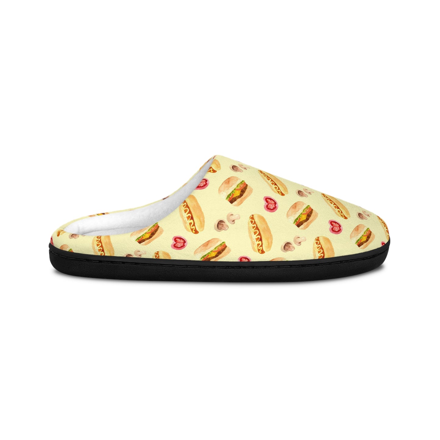 Men’s BBQ Slippers – Grill & Cookout Indoor House Shoes | Funny Food Print Slippers | Cozy Non-Slip Men’s Slippers