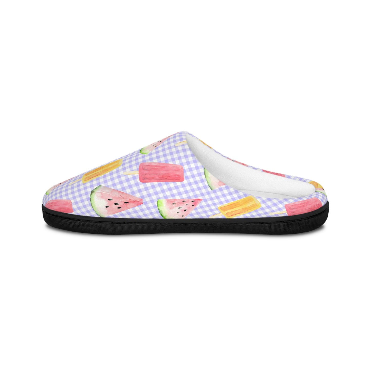 Men’s BBQ Slippers – Grill & Cookout Indoor House Shoes | Funny Food Print Slippers | Cozy Non-Slip Men’s Slippers