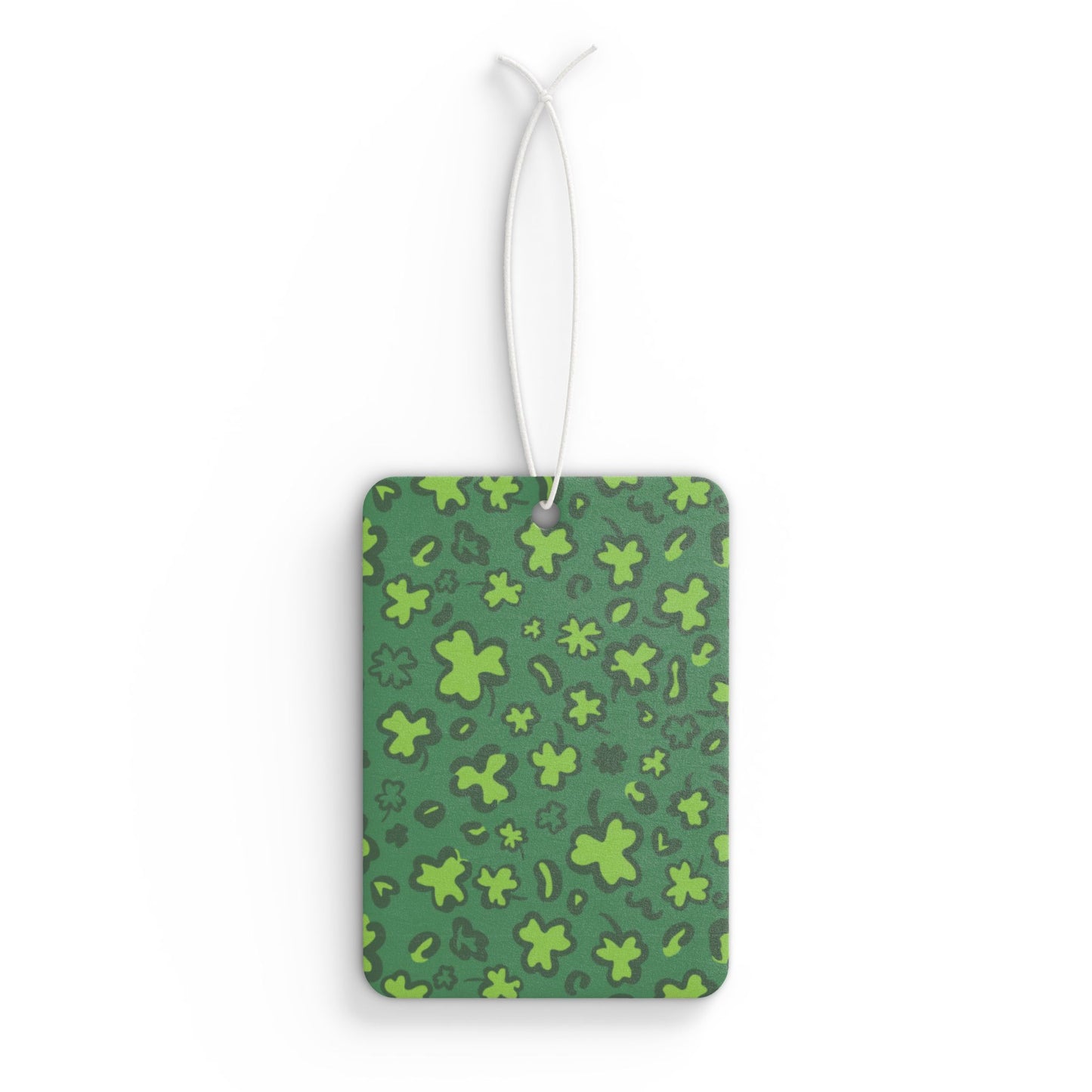 Green Clover Car Air Freshener – Lucky Retro Aesthetic Hanging Diffuser | Pine, New Car & Black Ice Scents