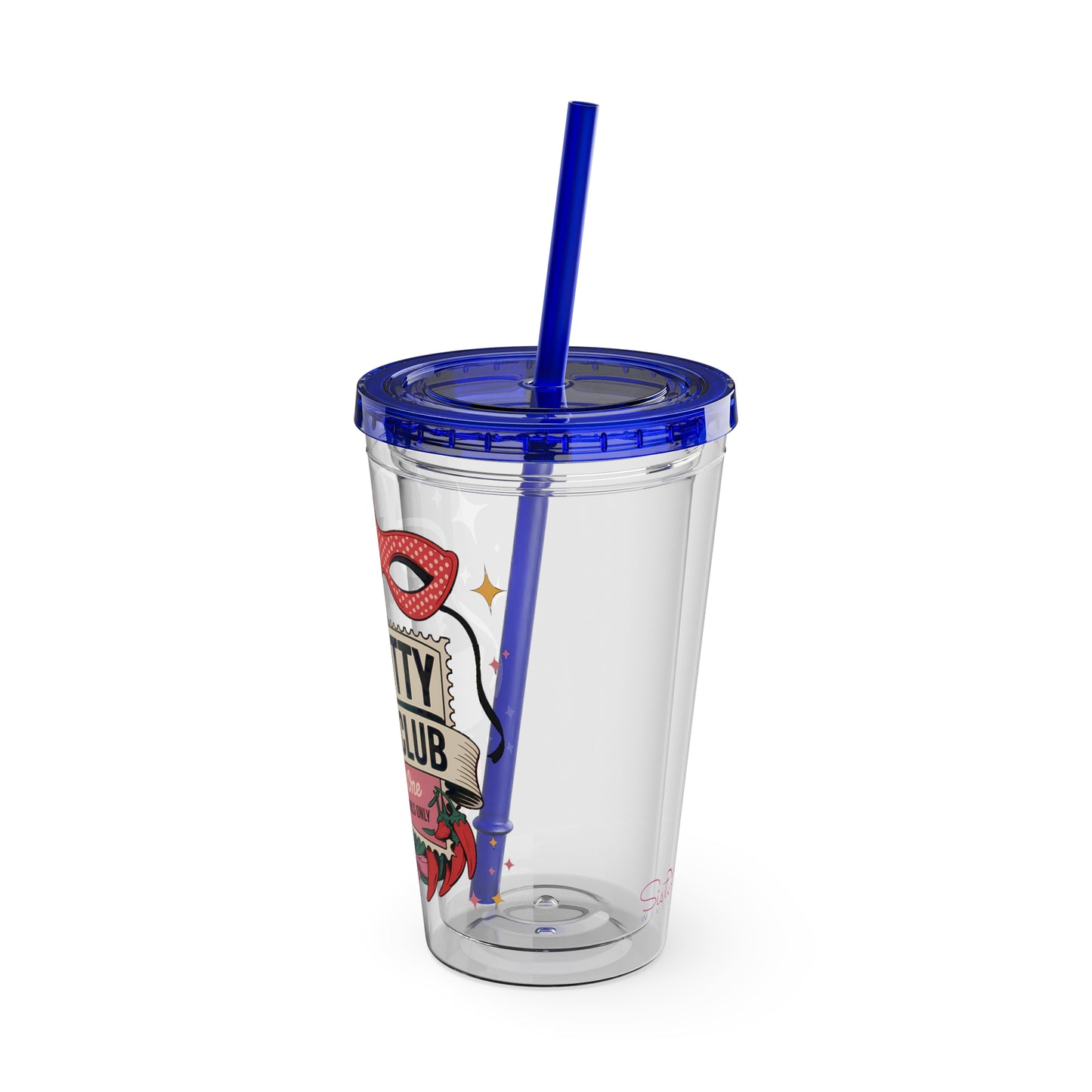 Admit One: Smutty Book Club – 16oz Sunsplash Tumbler | Polyamory Pride Cup | ENM Lifestyle Drinkware | Swinger Aesthetic Travel Cup | Spicy Romance Reader Gift | Poly, Open Relationship,...