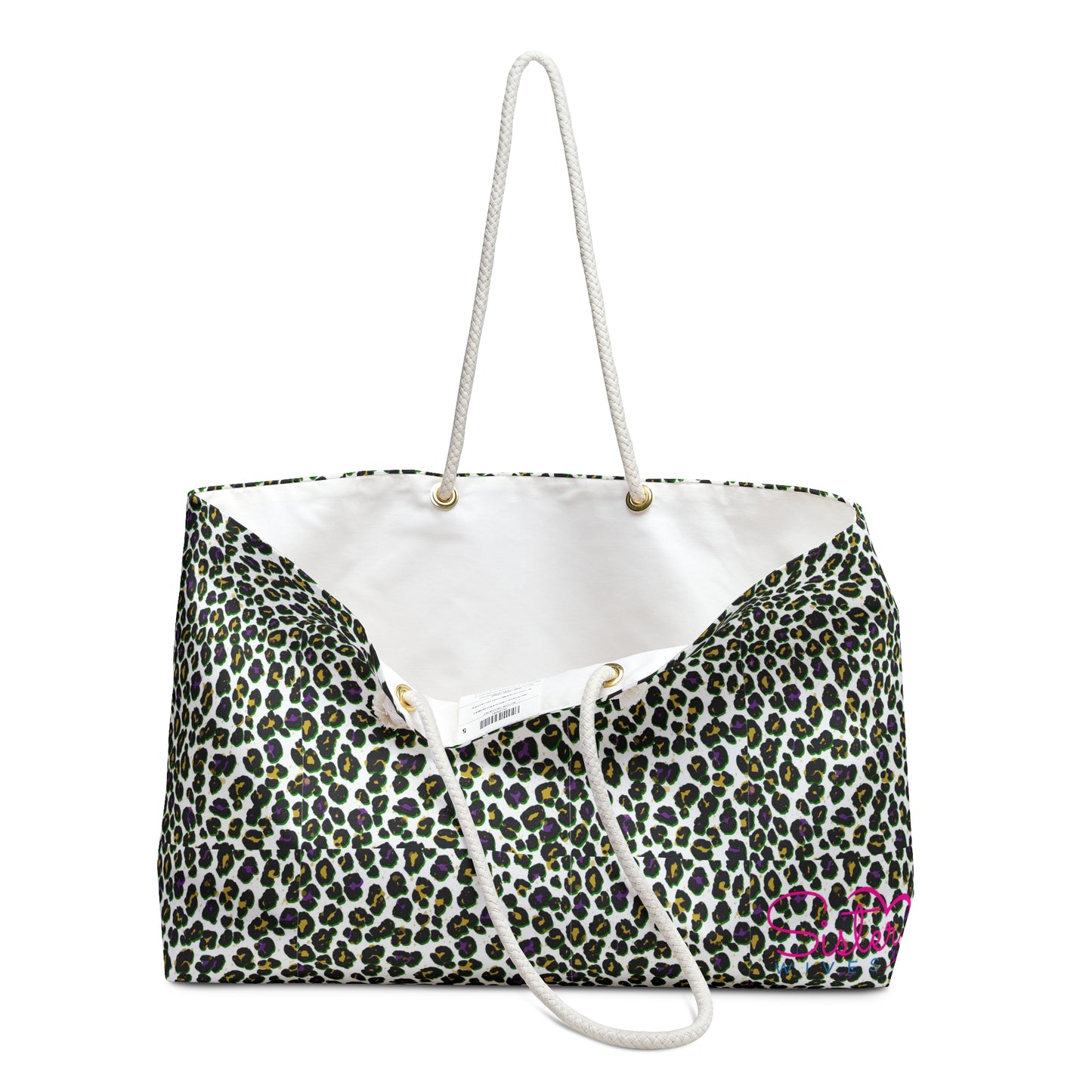 Mardi Gras Tie-Dye Weekender Bag | Polyamory ENM Friendly Travel Tote | Matching Couple & Throuple Overnight Bag | Festival & Cruise Carryall