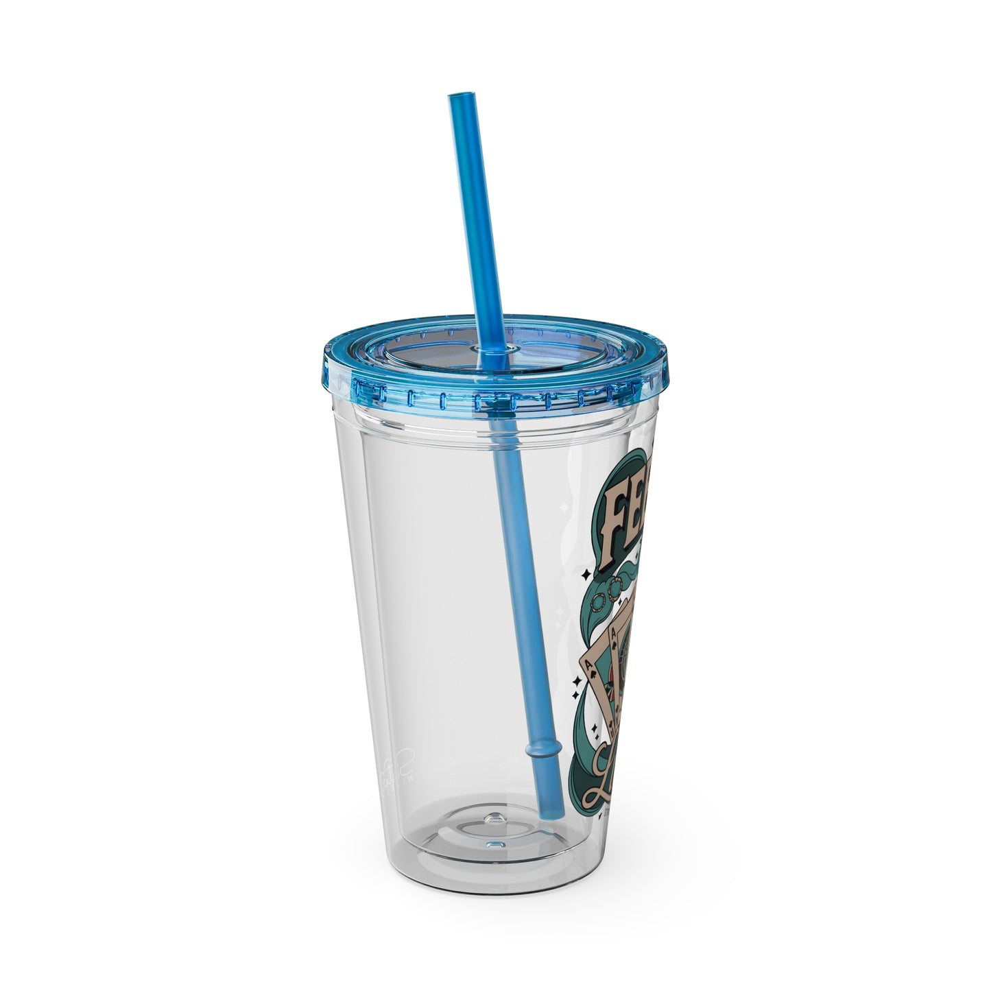 Feeling Lucky? Swinger Lifestyle 16oz Sunsplash Tumbler | Polyamory Pride Cup | ENM Drinkware | Ethical Non-Monogamy Gift | Open Relationship Aesthetic | Lifestyle Party Travel Cup