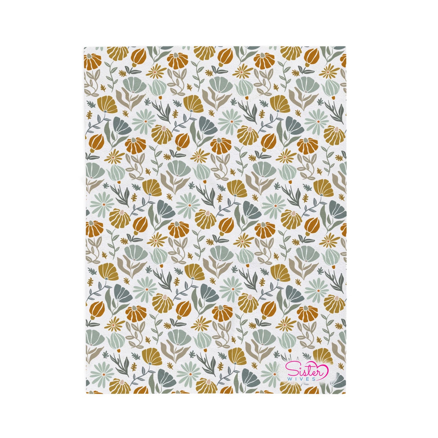 Boho Floral Throw Blanket – Cozy Botanical Home Decor | Polyamory & ENM Friendly