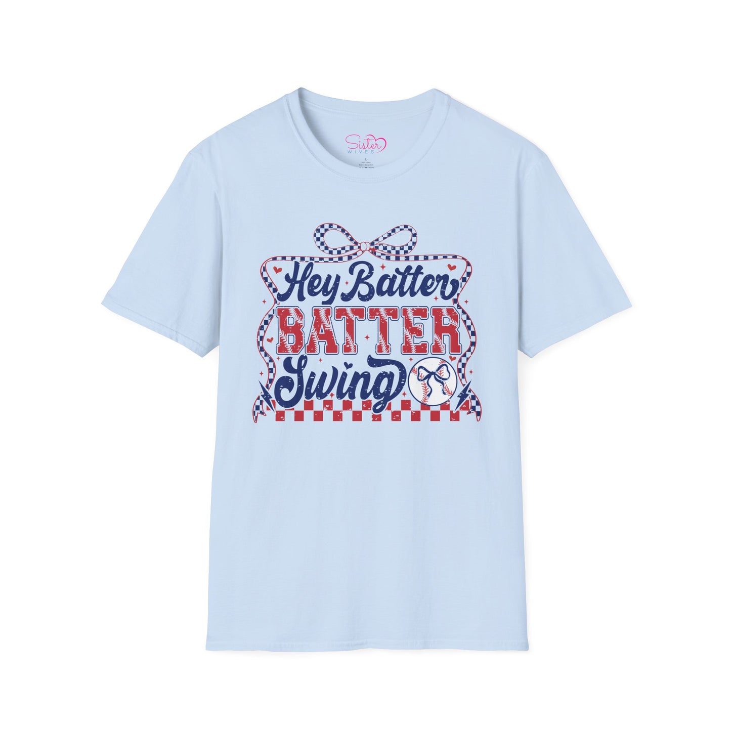 Hey Batter Batter Swing T-Shirt | Playful Swinger Humor Tee | ENM & Polyamory Lifestyle Apparel