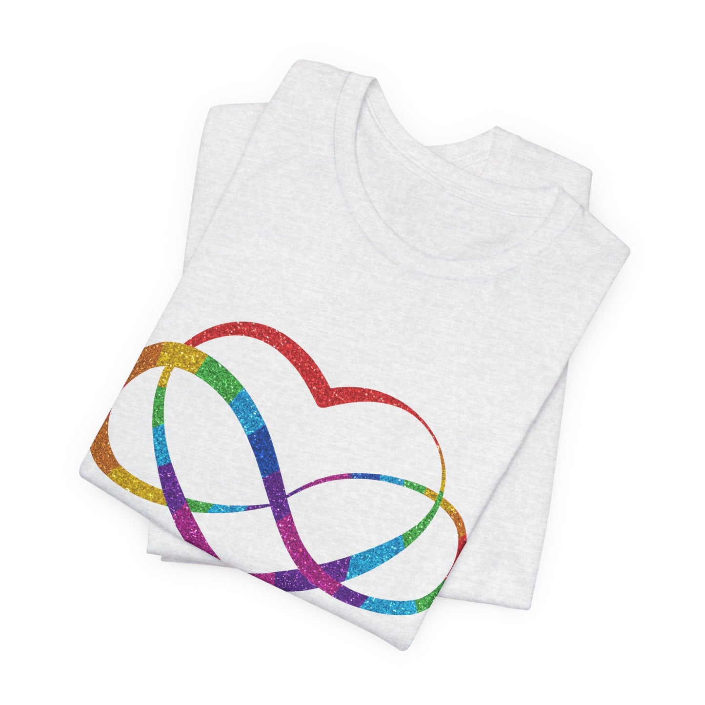 Polyamory Heart T-Shirt – Ethical Non-Monogamy Unisex Tee | Rainbow Poly Pride & Inclusive Love Shirt