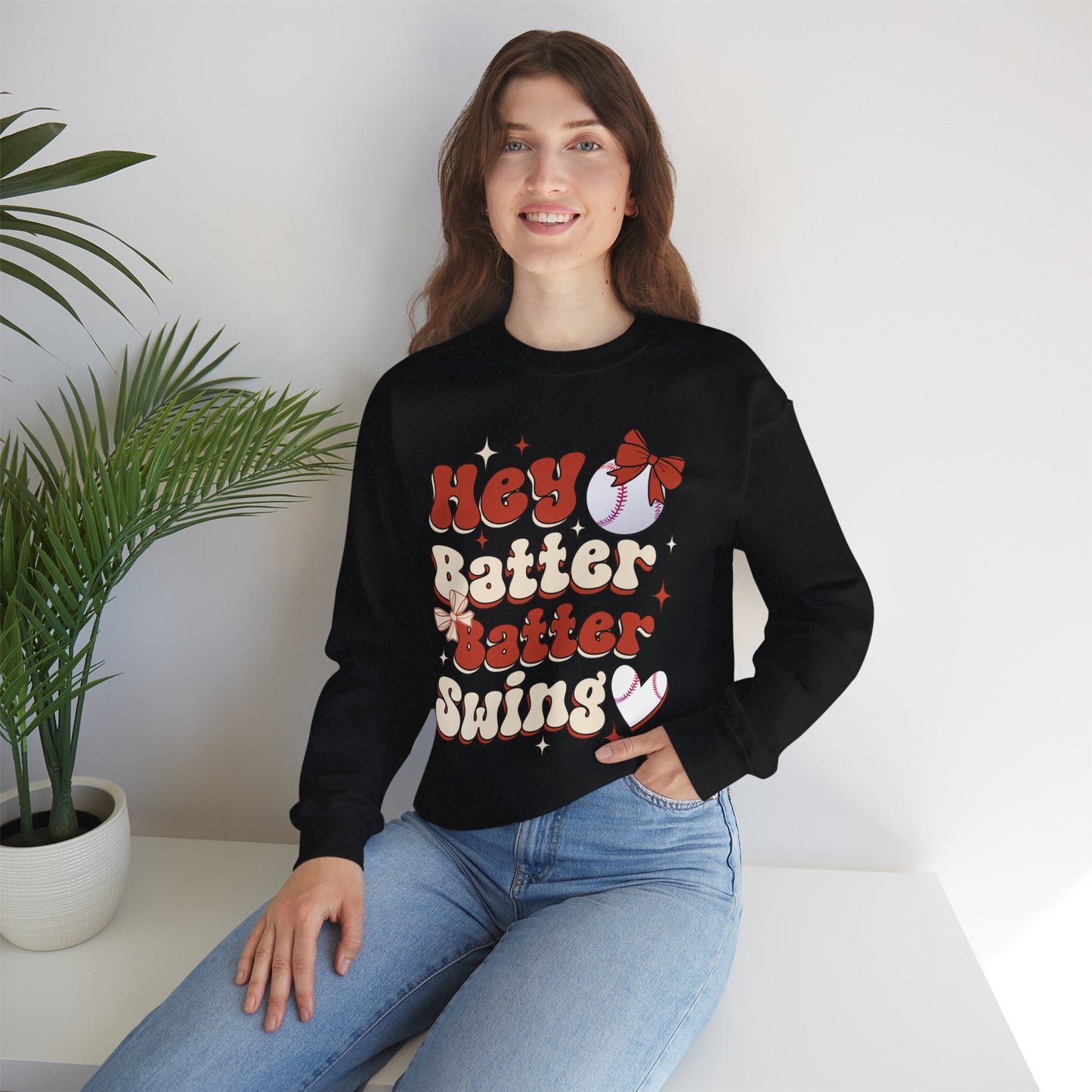 Hey Batter Batter Swing Sweatshirt | Playful Swinger Humor Pullover | ENM & Polyamory Lifestyle Apparel