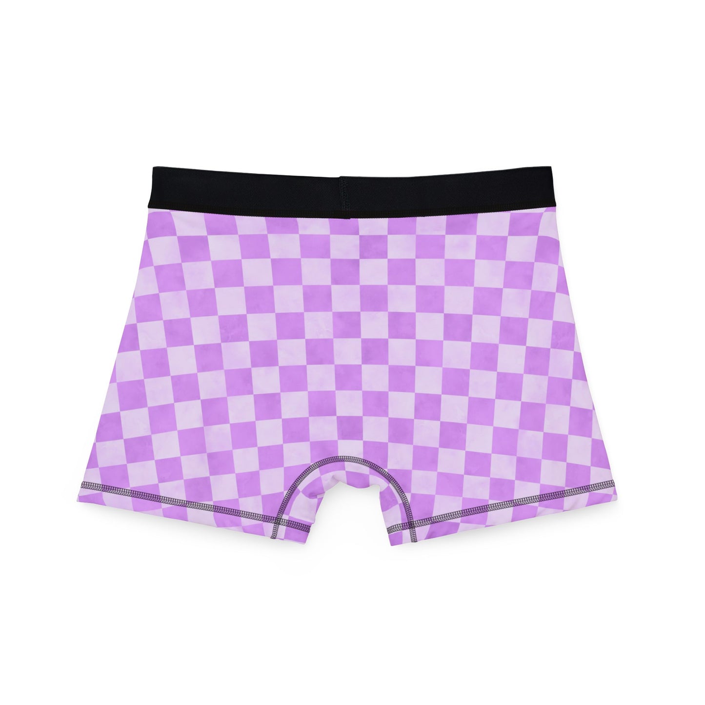Purple Checker Men’s Boxer Briefs | Aesthetic Stretch Underwear | ENM & Polyamory Friendly Loungewear